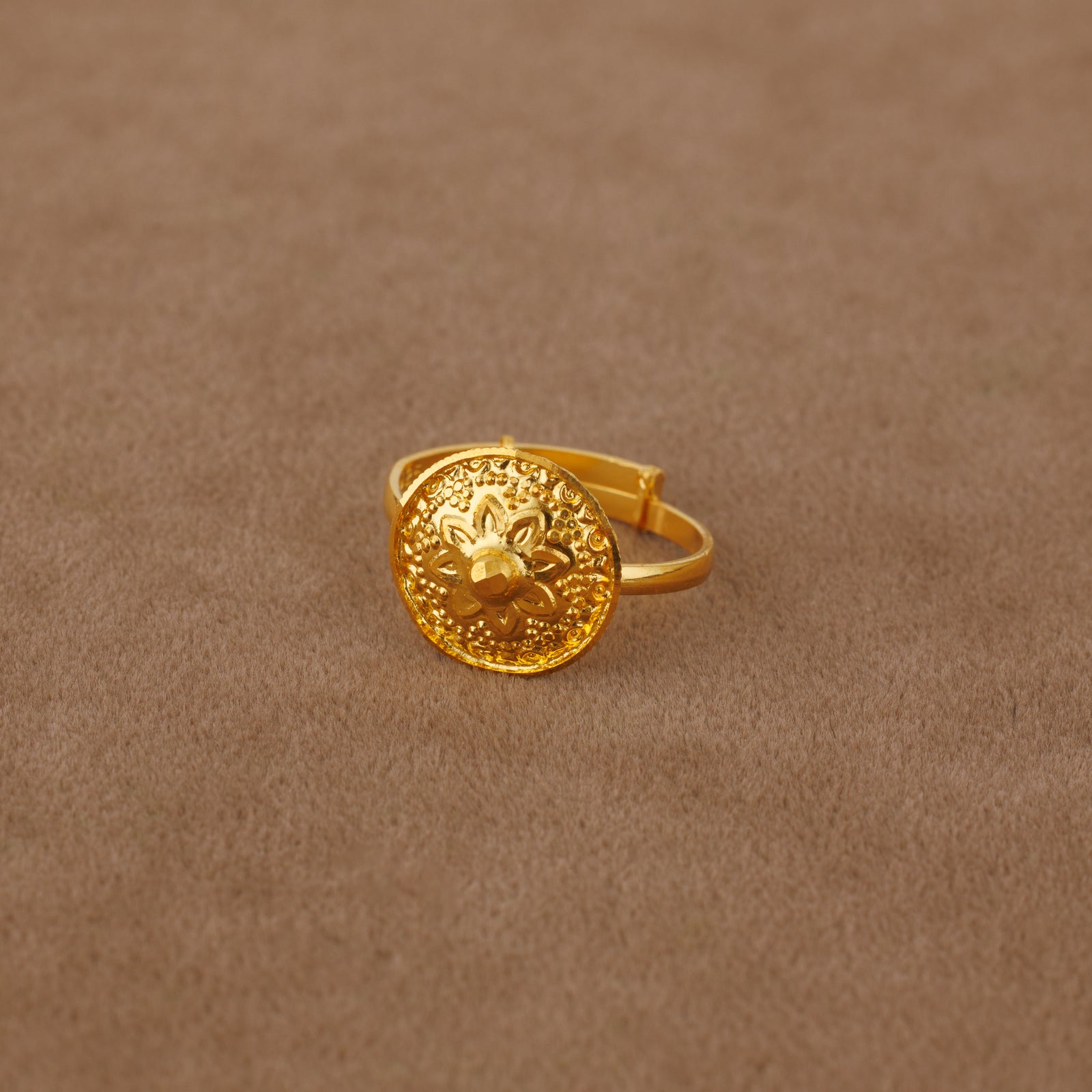 Traditional Stamp Ring (D5) - Silver 925 & Gold Plated