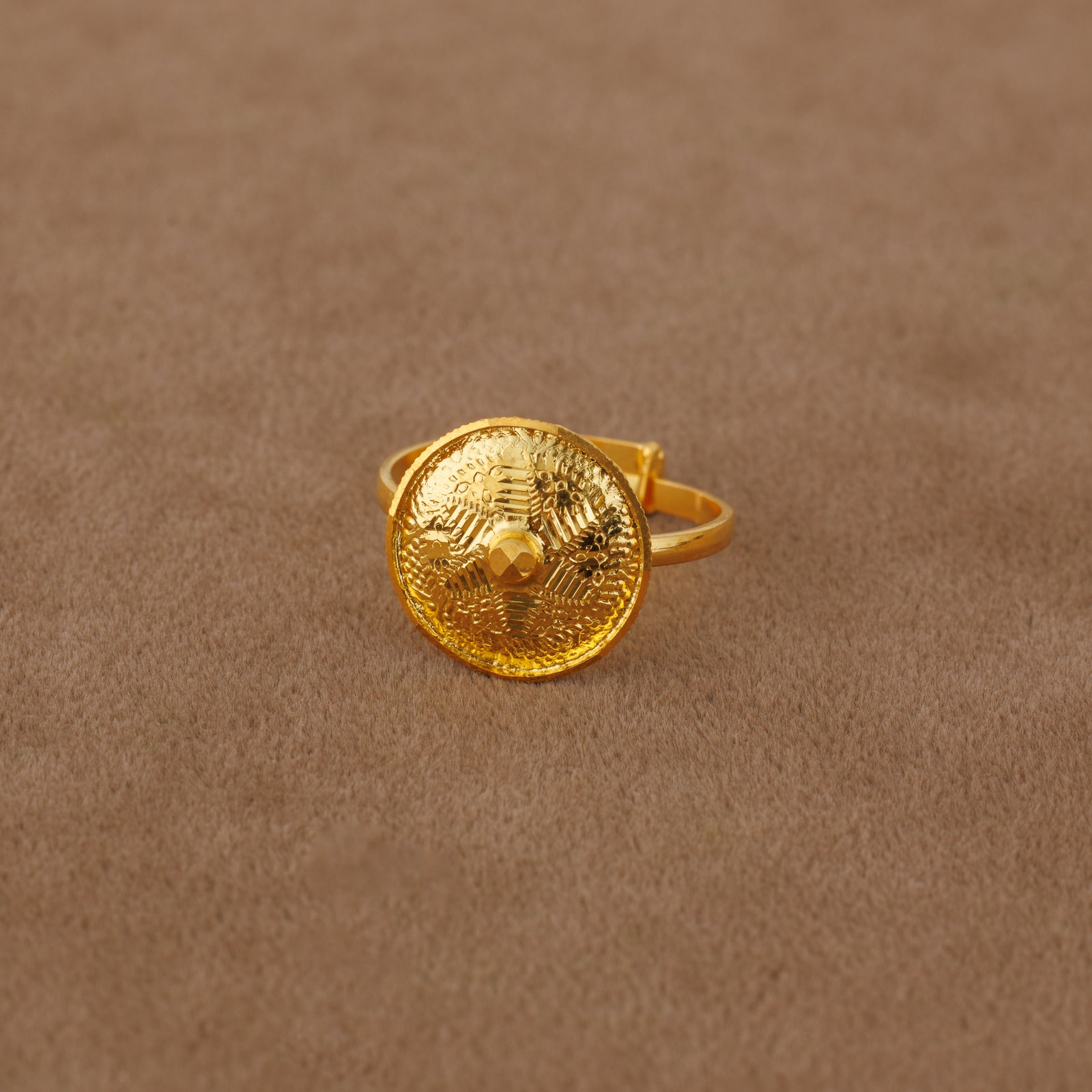 Traditional Stamp Ring (D2) - Silver 925 & Gold Plated