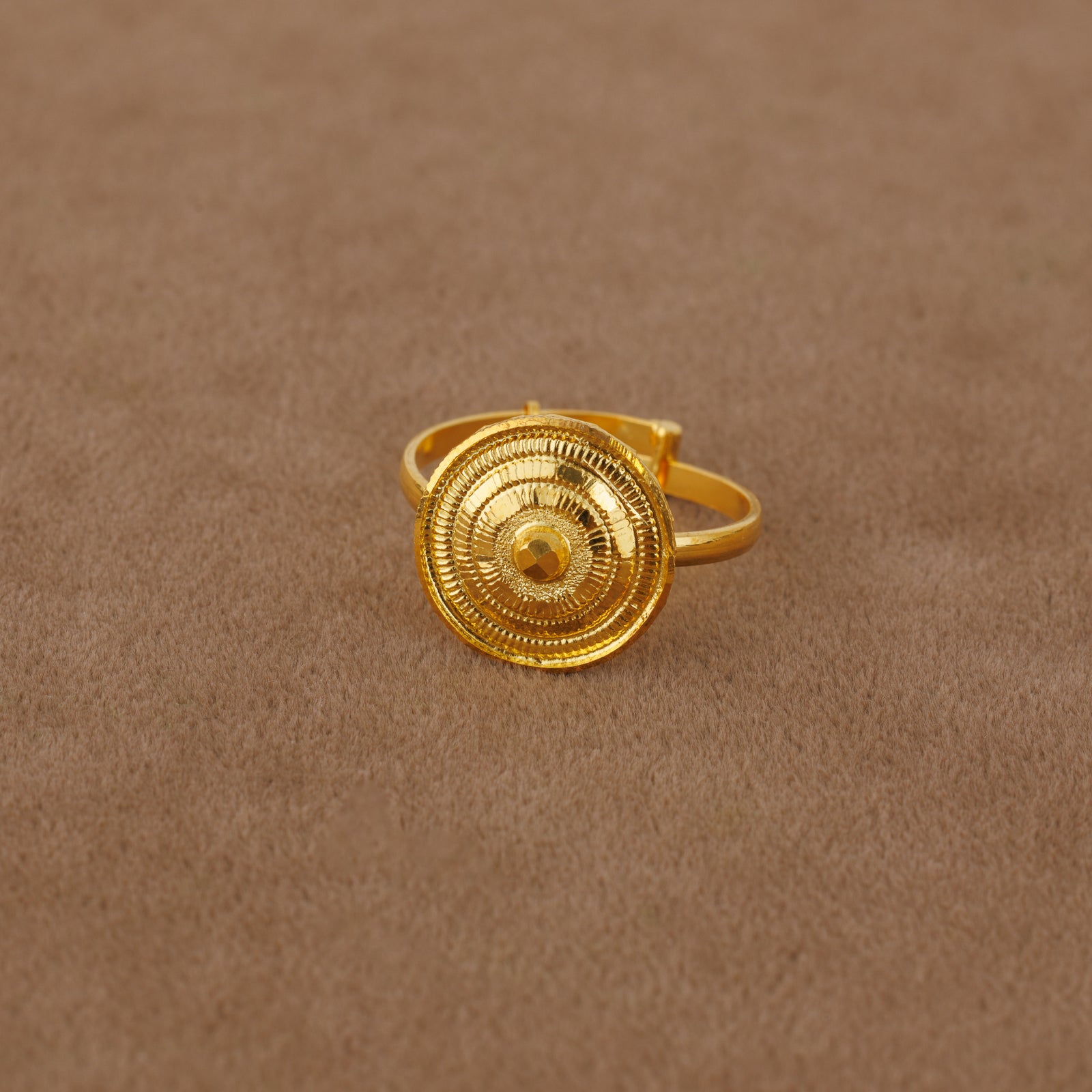 Traditional Stamp Ring (D6) - Silver 925 & Gold Plated