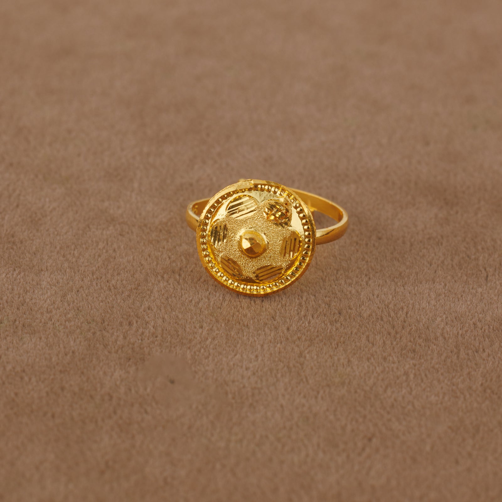 Traditional Stamp Ring (D7) - Silver 925 & Gold Plated