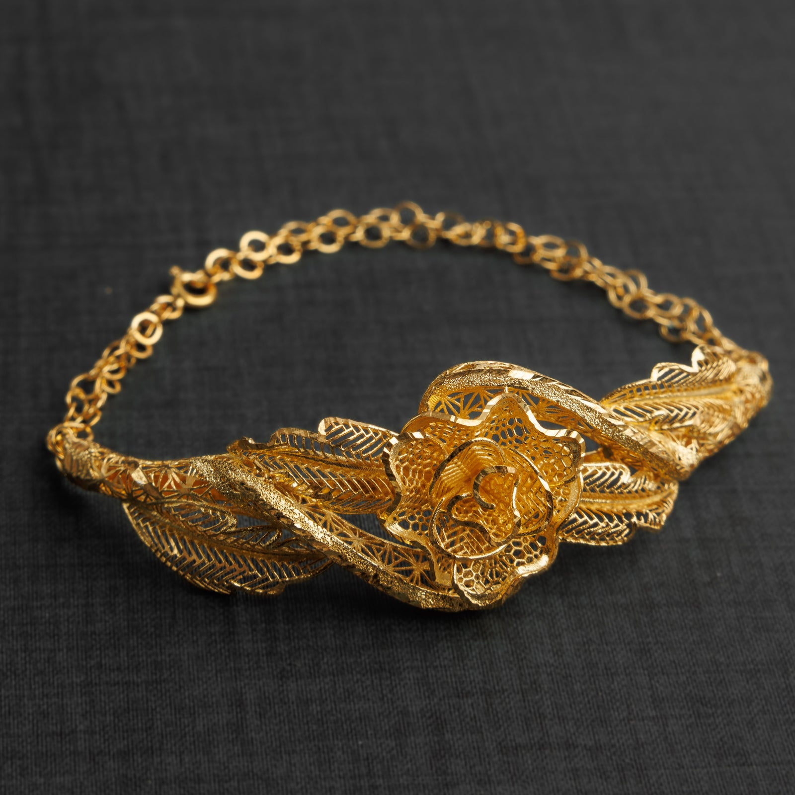 3D Half Bracelet (D3) - Silver 925 & Gold Plated