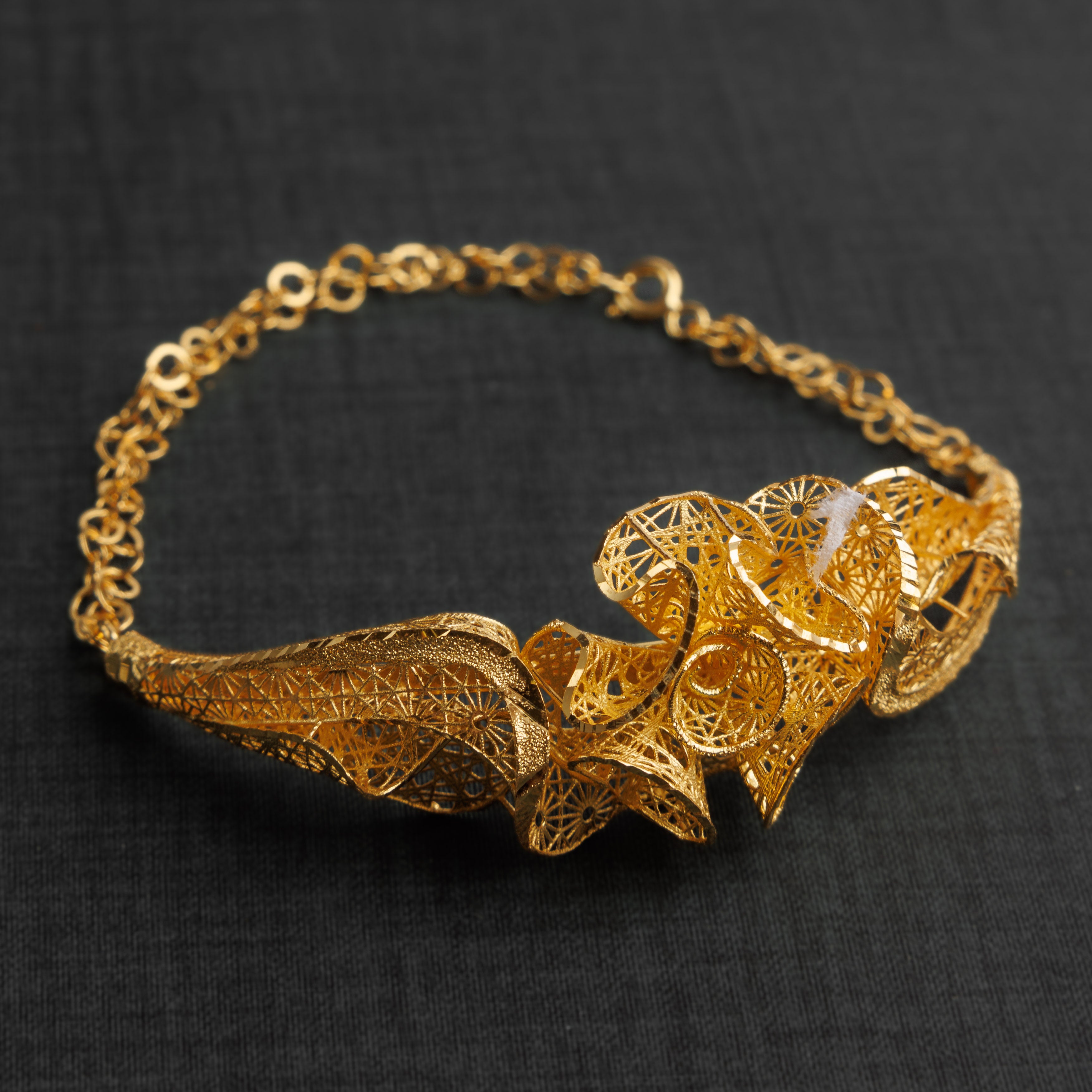 سوار نصف ثلاثي الأبعاد (D6) - Silver 925 و Gold Plated