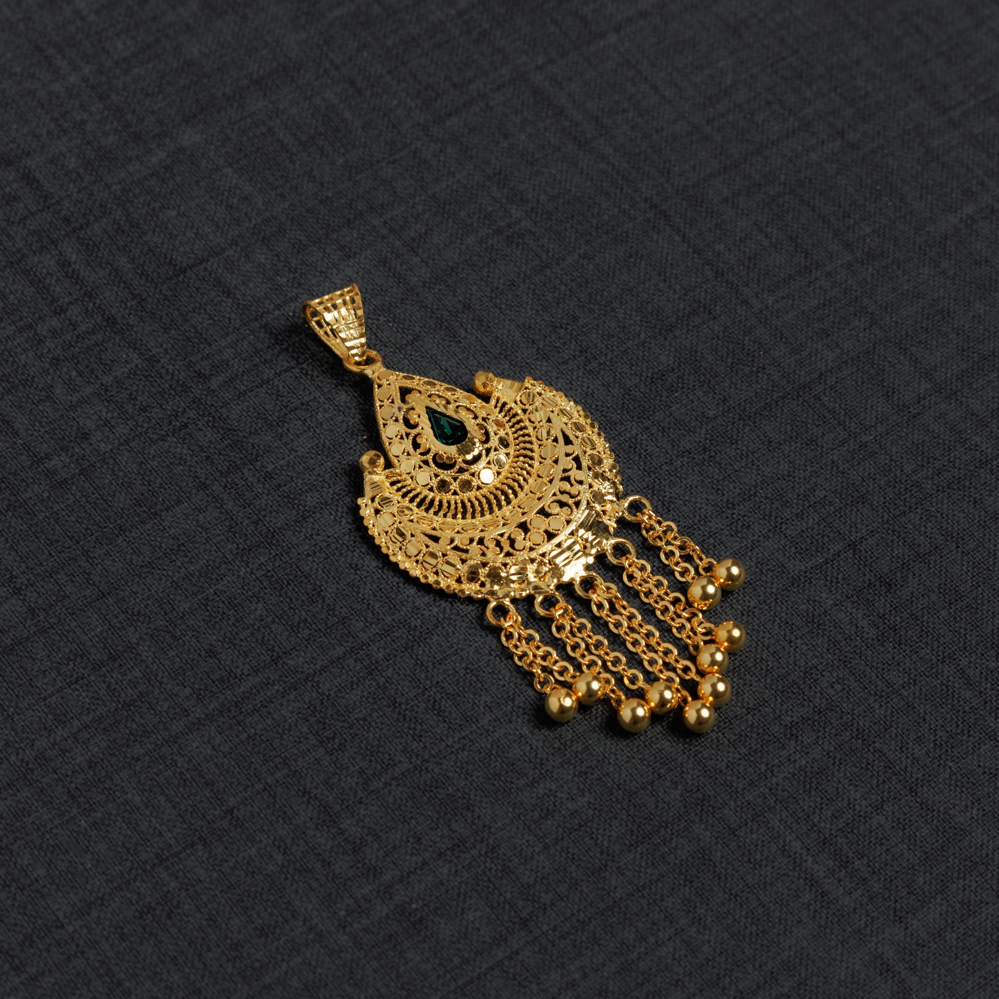 Pendant with stones (D3) - Silver 925 & Gold Plated