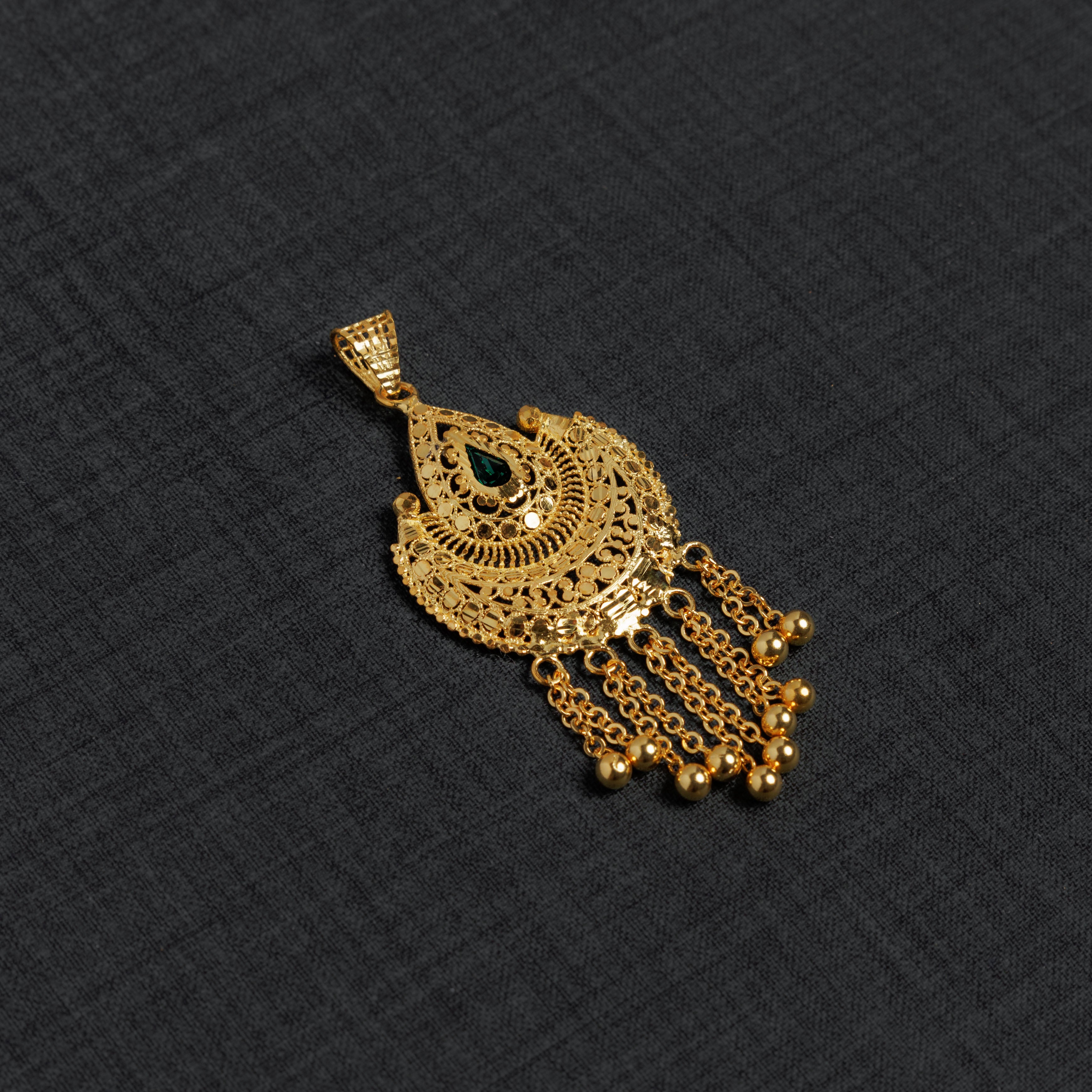 قلادة مع الحجارة (D3) - Silver 925 و Gold Plated