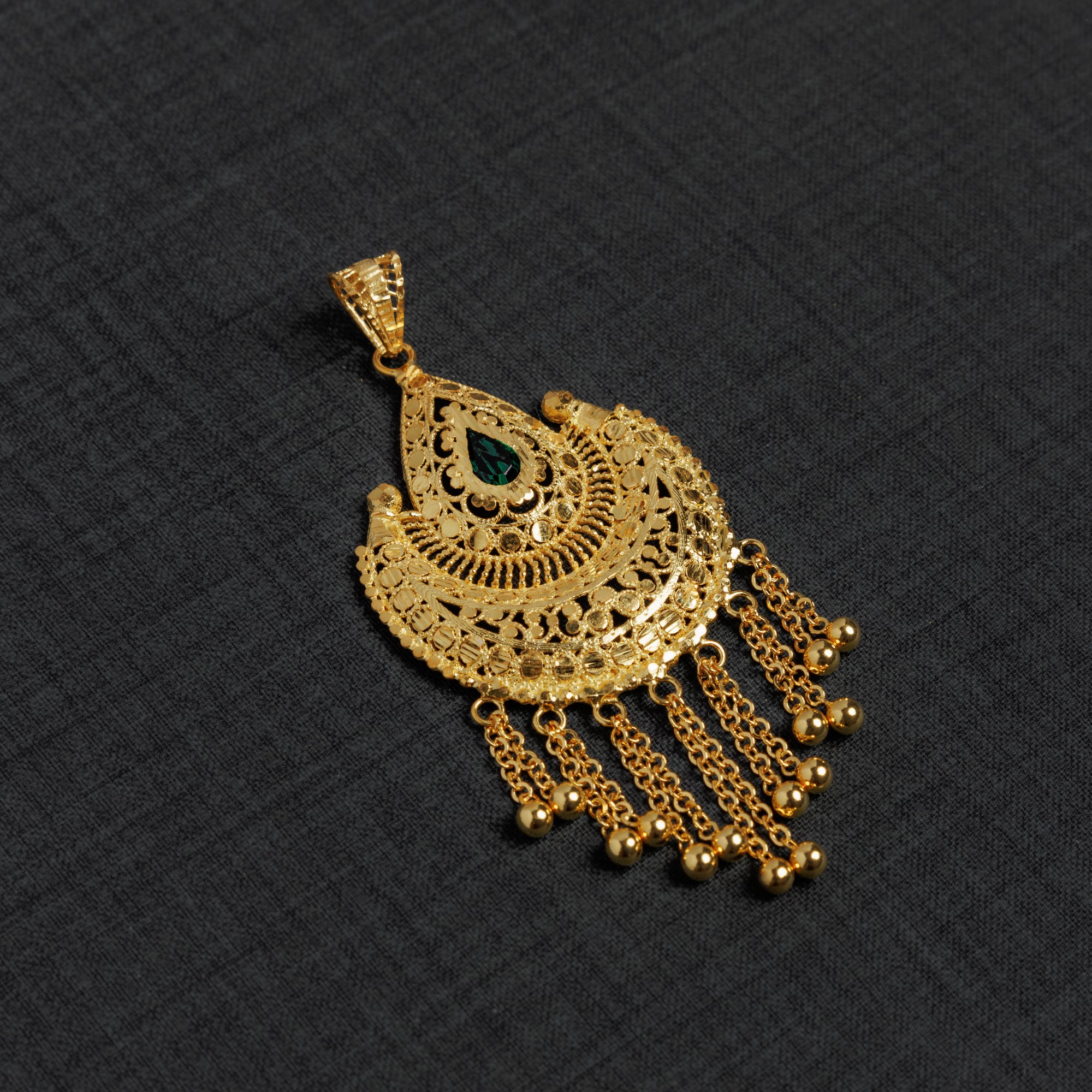 Pendant with stones (D1) - Silver 925 & Gold Plated