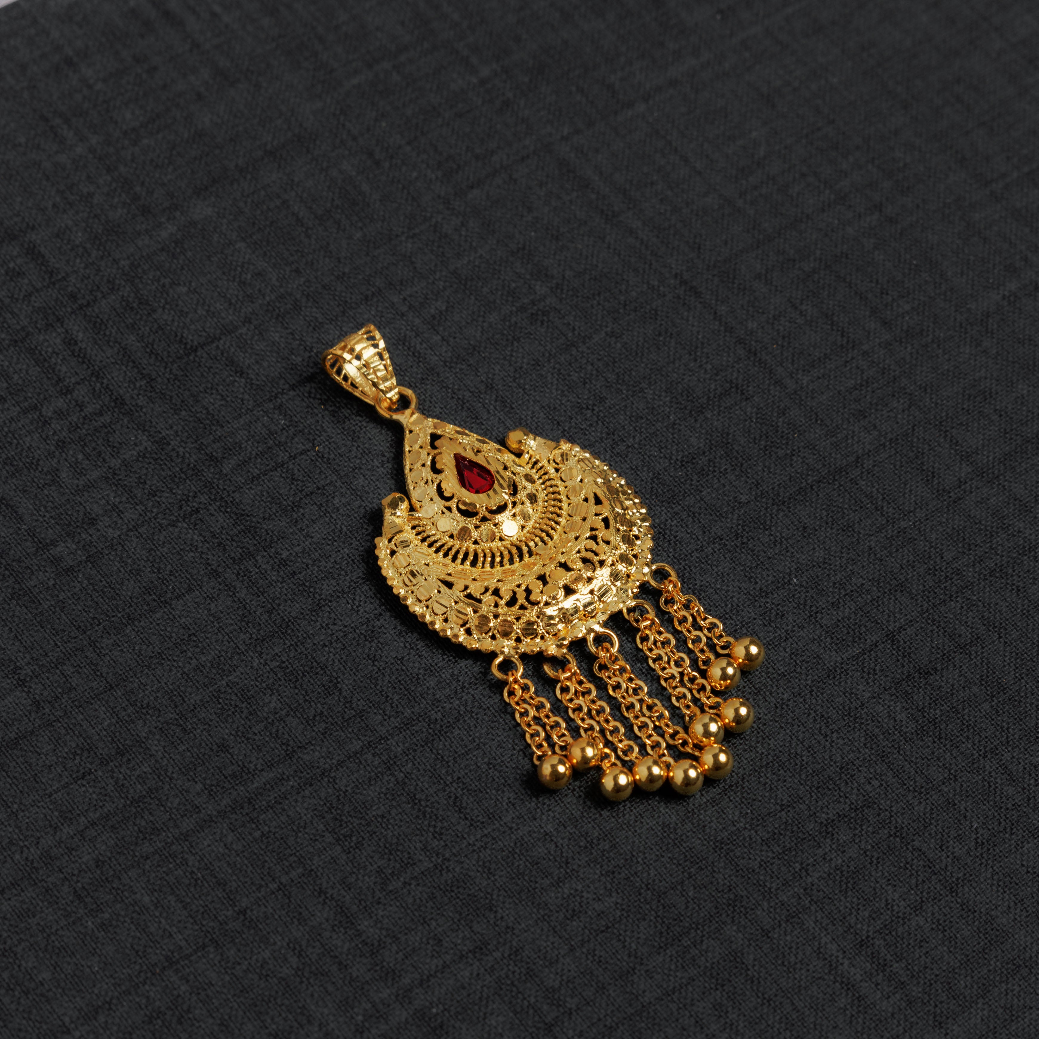 قلادة مع الحجارة (D3) - Silver 925 و Gold Plated