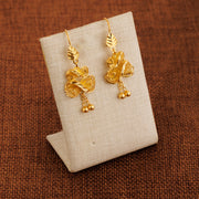Casting Earrings (D85) - 925 Silver & 24K Gold Plated