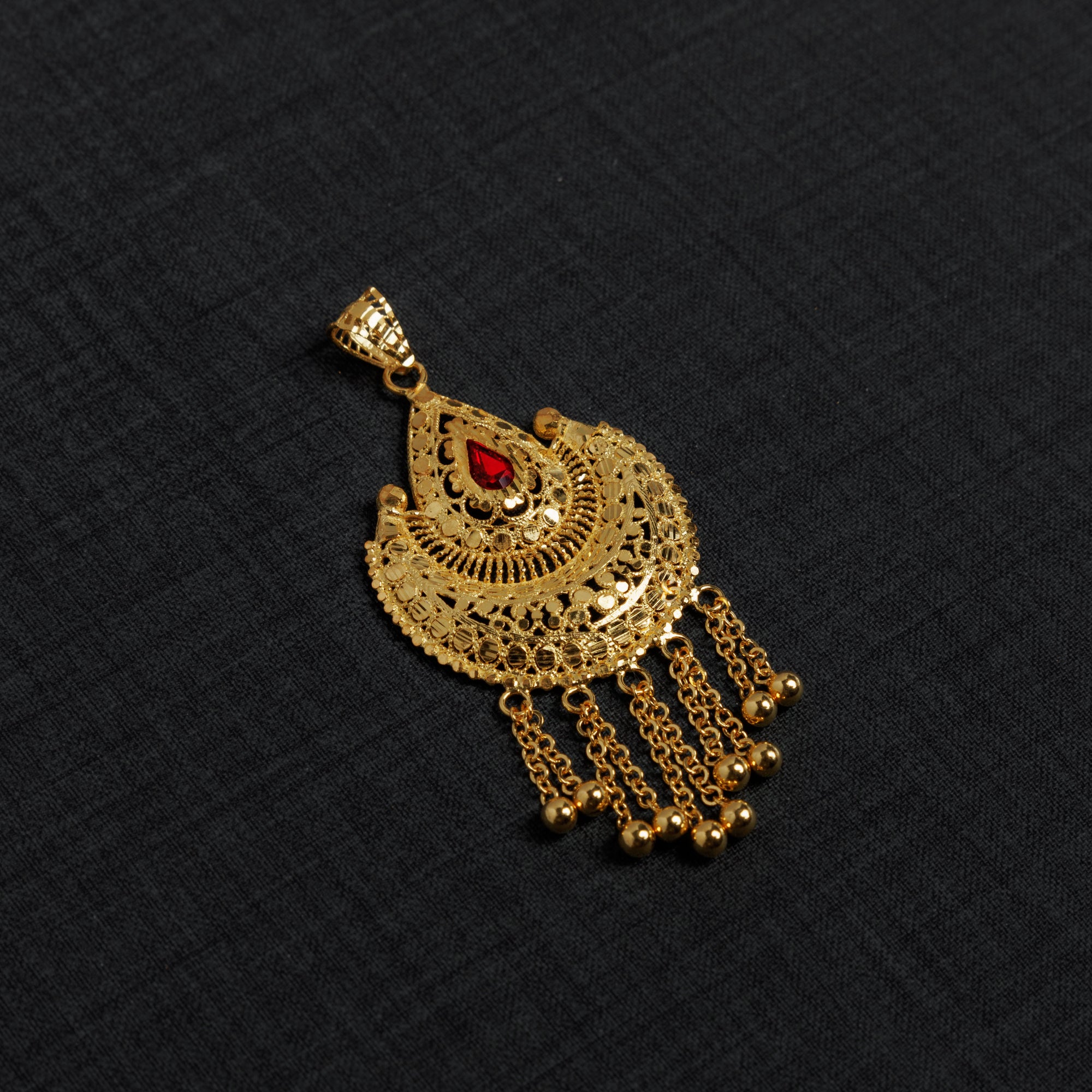 Pendant with stones (D2) - Silver 925 & Gold Plated