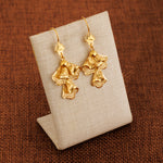 Casting Earrings (D59) - Silver 925 & Gold Plated