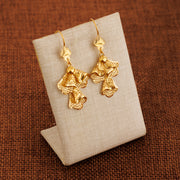 Casting Earrings (D59) - 925 Silver & 24K Gold Plated
