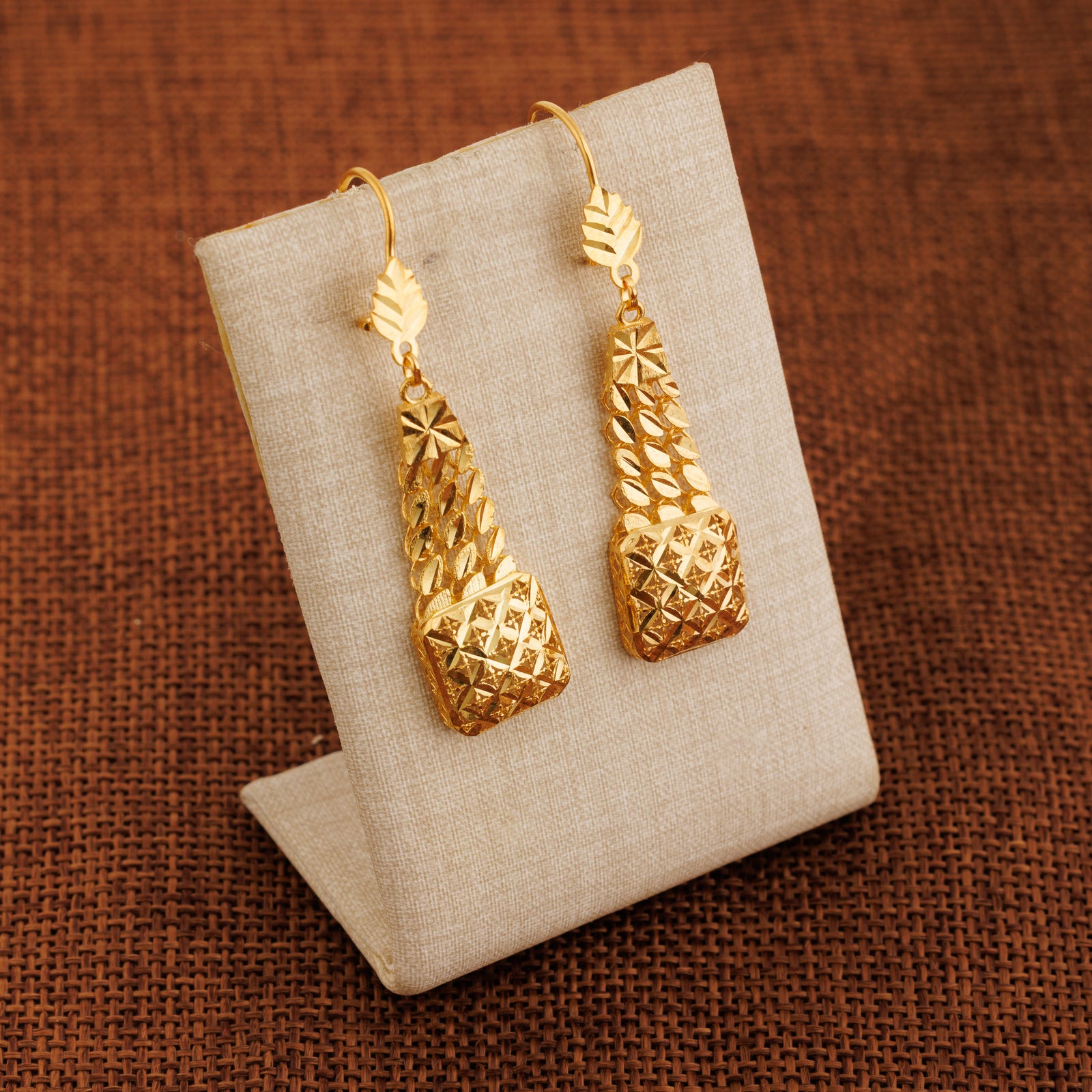 Casting Earrings (D74) - Silver 925 & Gold Plated