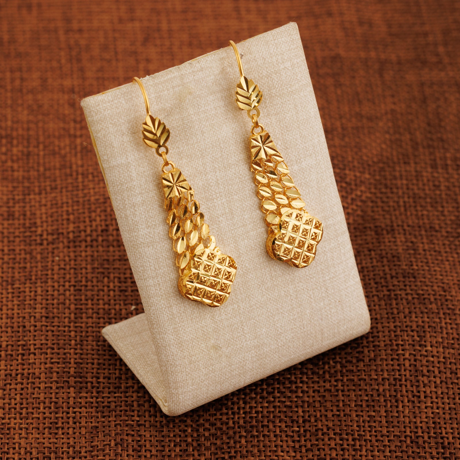 Casting Earrings (D78) - Silver 925 & Gold Plated