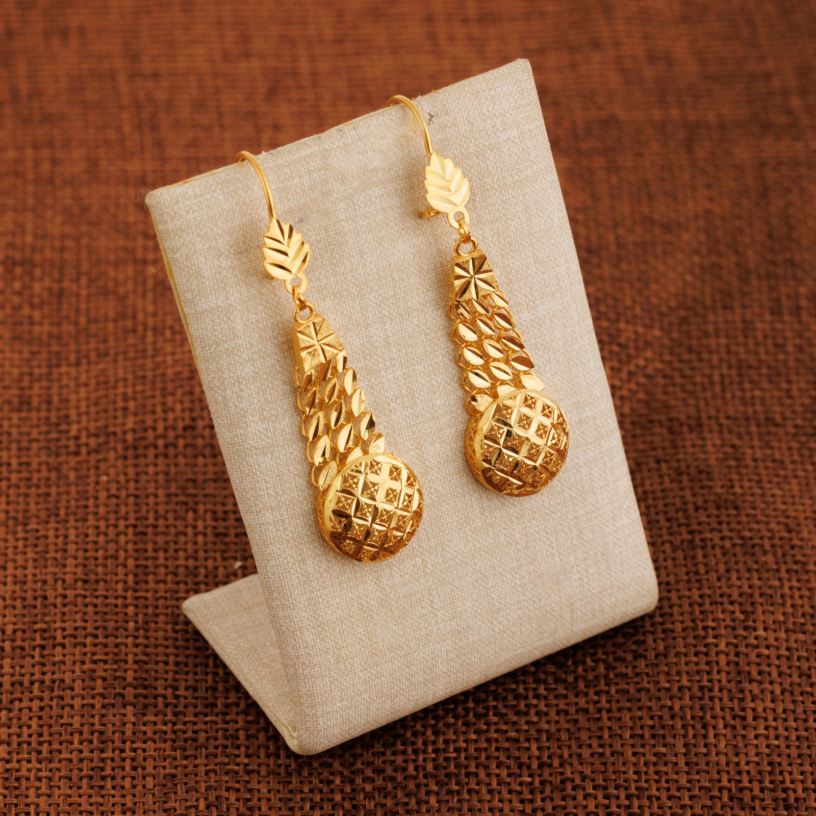 Casting Earrings (D77) - Silver 925 & Gold Plated