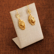 Casting Earrings (D66) - 925 Silver & 24K Gold Plated