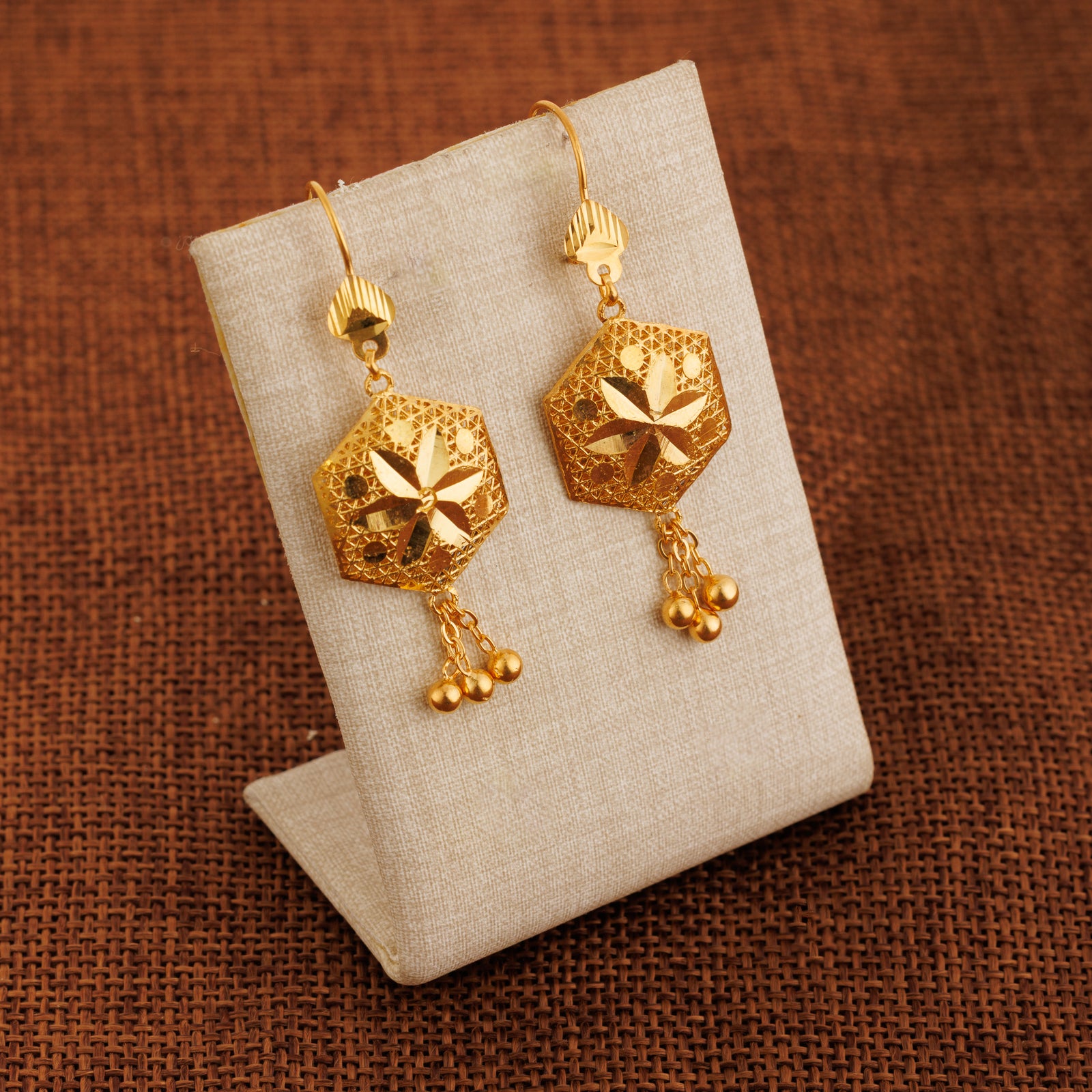 Hexa Earrings (D2) - Silver 925 & Gold Plated