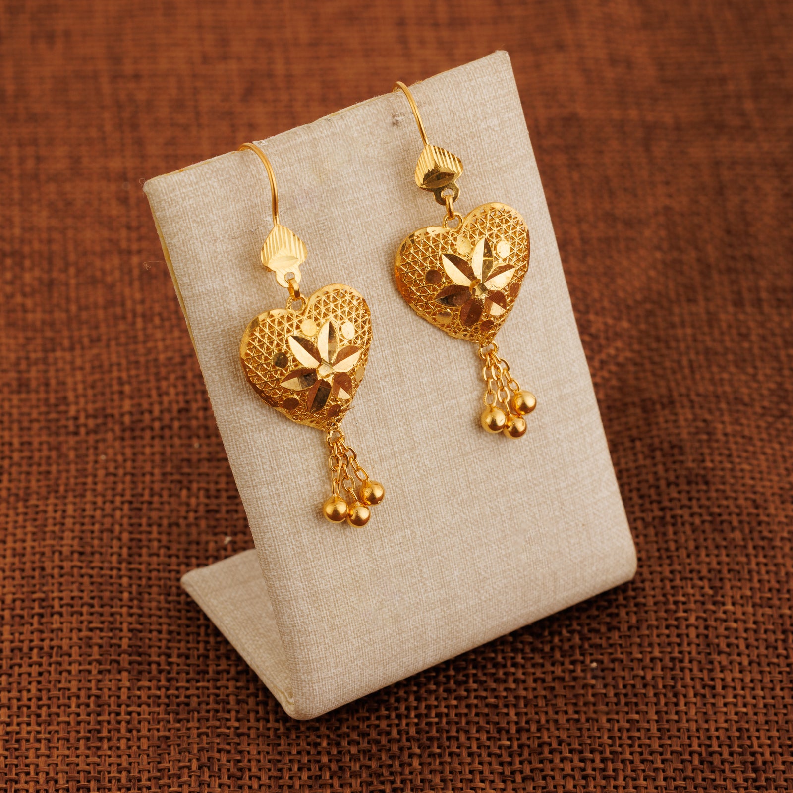 Heart Earrings (D2) - Silver 925 & Gold Plated