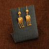 Kid's Square Earrings (D1) - Silver 925 & Gold Plated