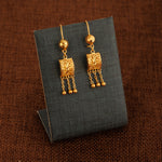 Kid's Square Earrings (D2) - Silver 925 & Gold Plated
