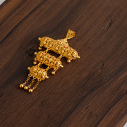 قلادات الصب (D12) - فضة عيار 925 ومطلية بالذهب