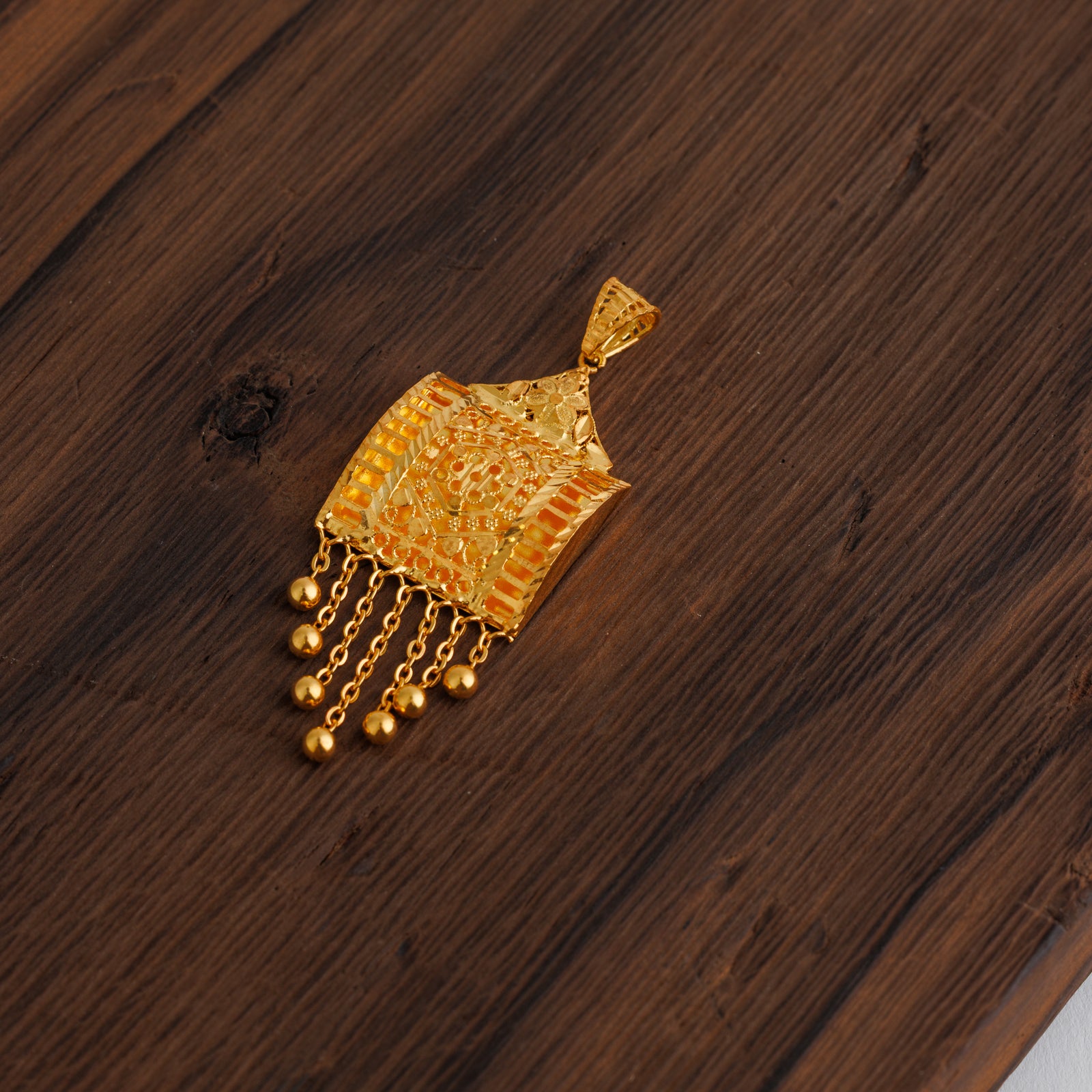 Square Casting Pendant (D15) - Silver 925 & Gold Plated