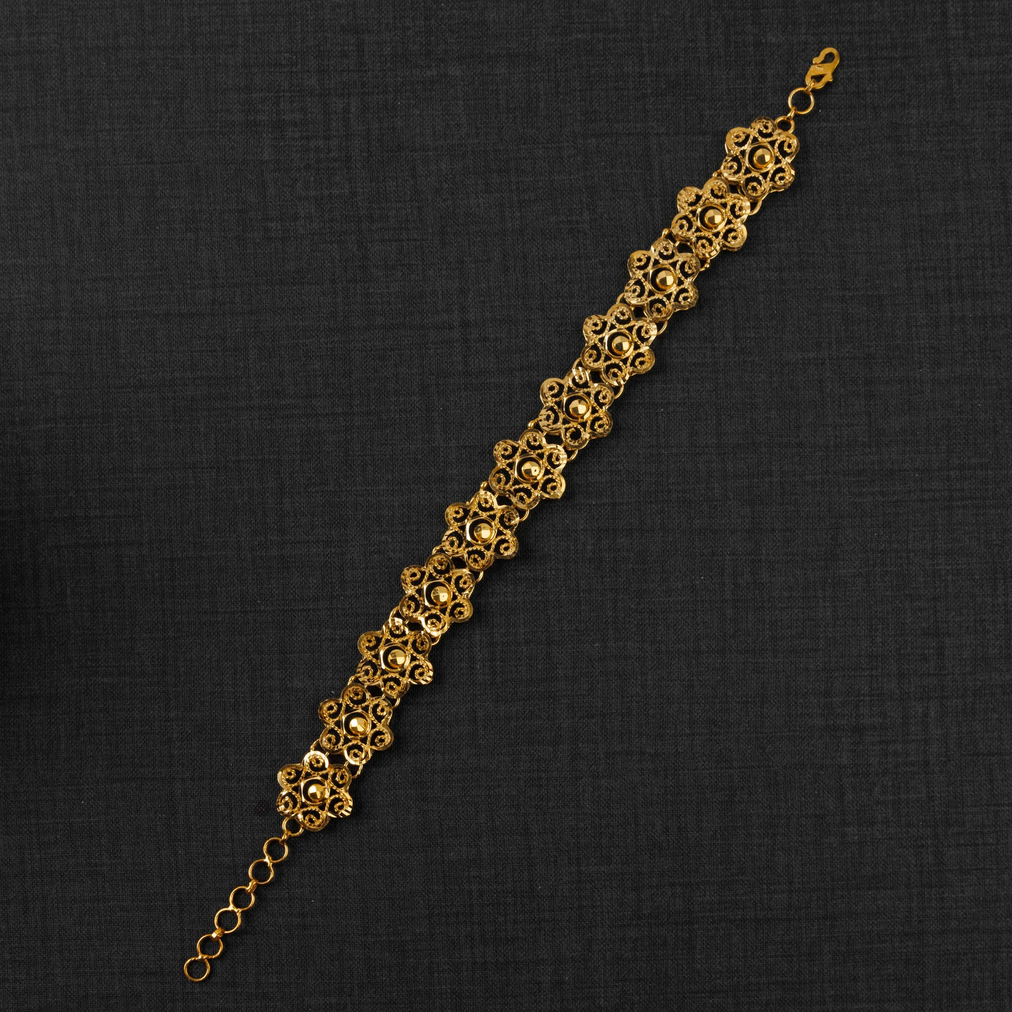 Casting Bracelet (D7) - Silver 925 & Gold Plated