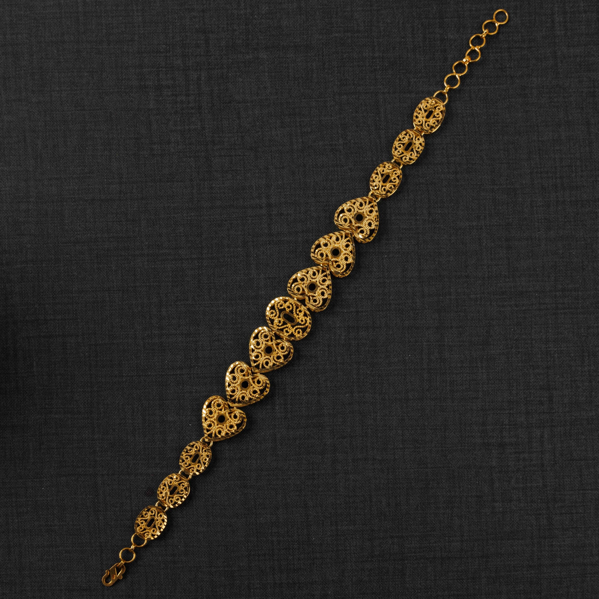 Casting Bracelet (D12) - Silver 925 & Gold Plated