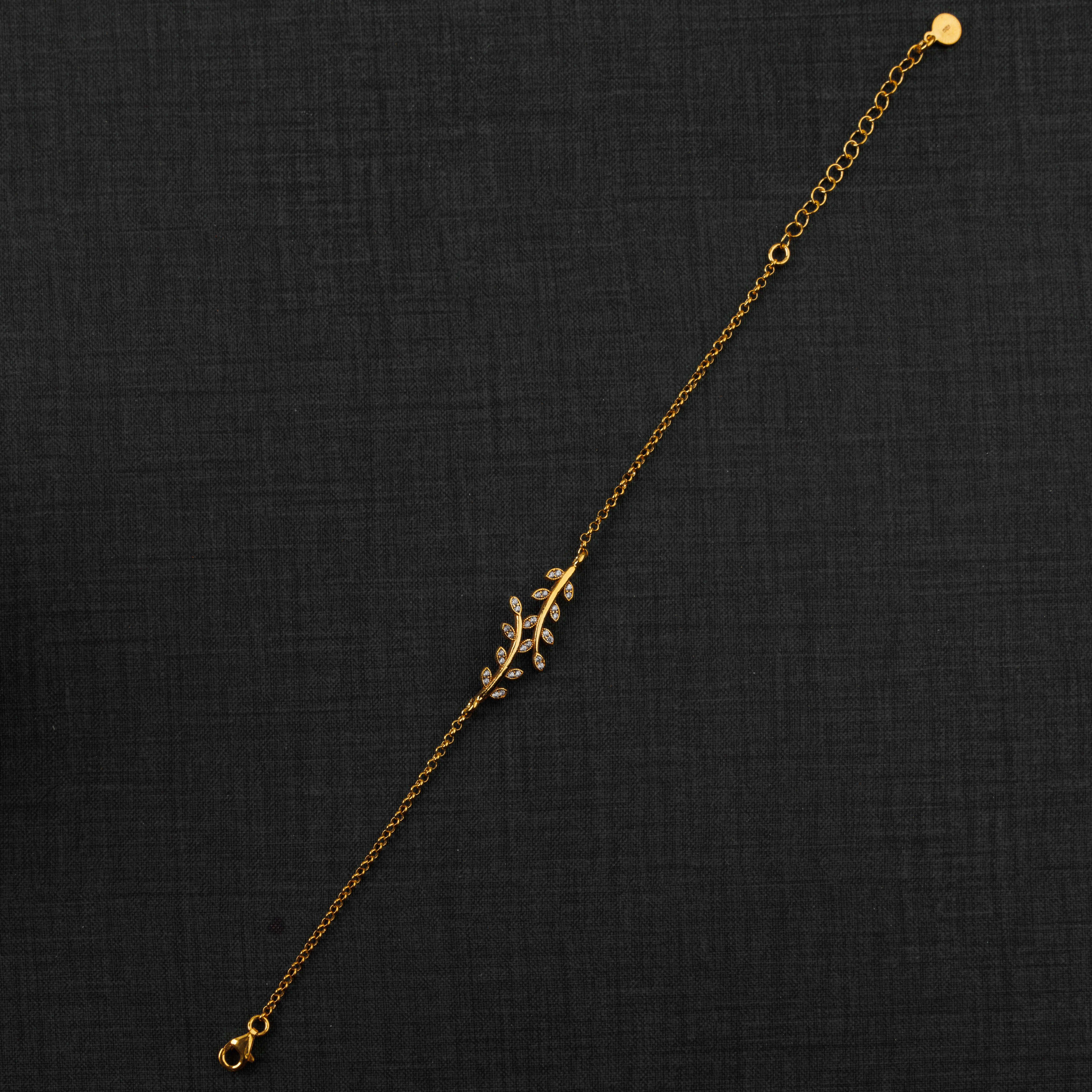 سوار أوراق الزركون (D1) - Silver 925 و Gold Plated