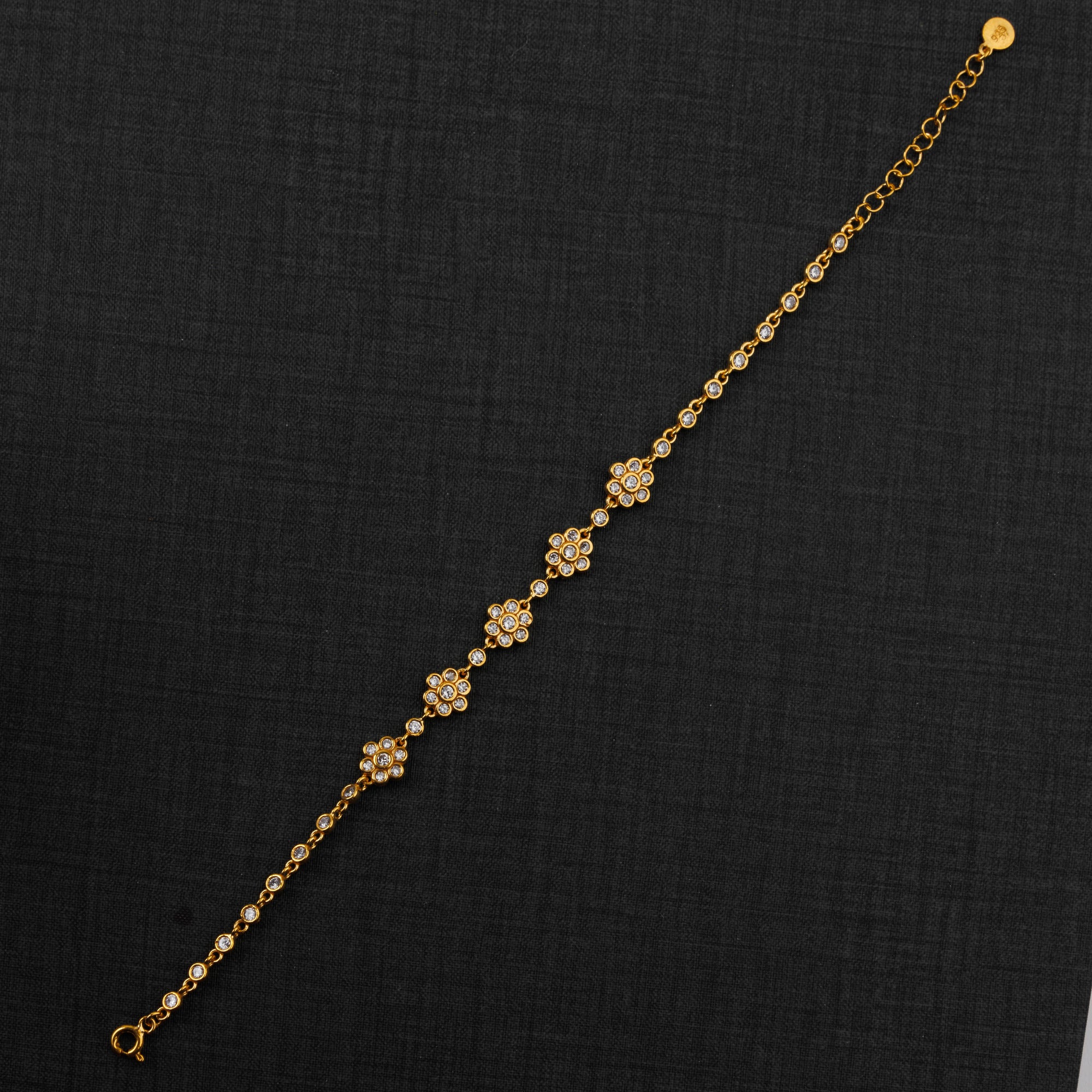 Zircon Bracelet (D8) - Silver 925 & Gold Plated