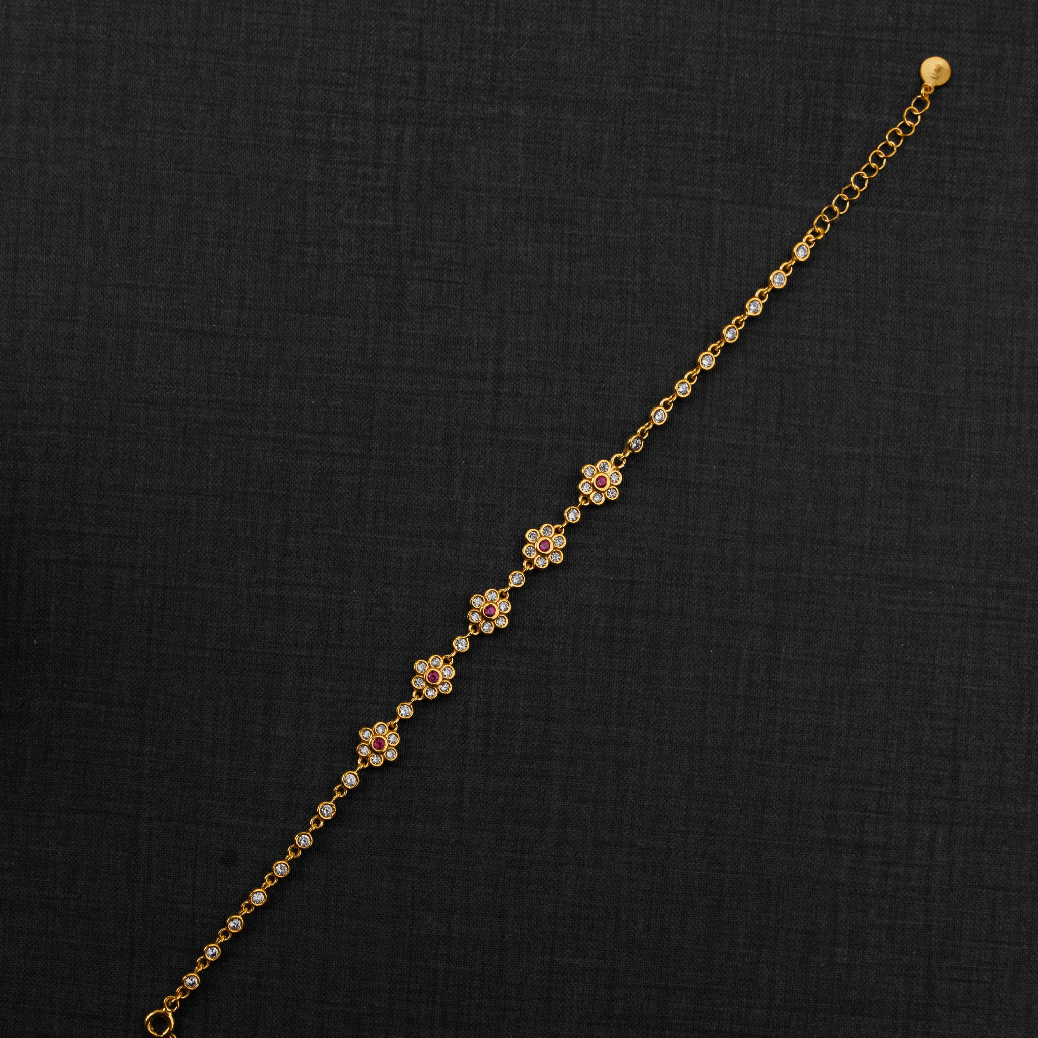 Zircon Bracelet (D8) - Silver 925 & Gold Plated