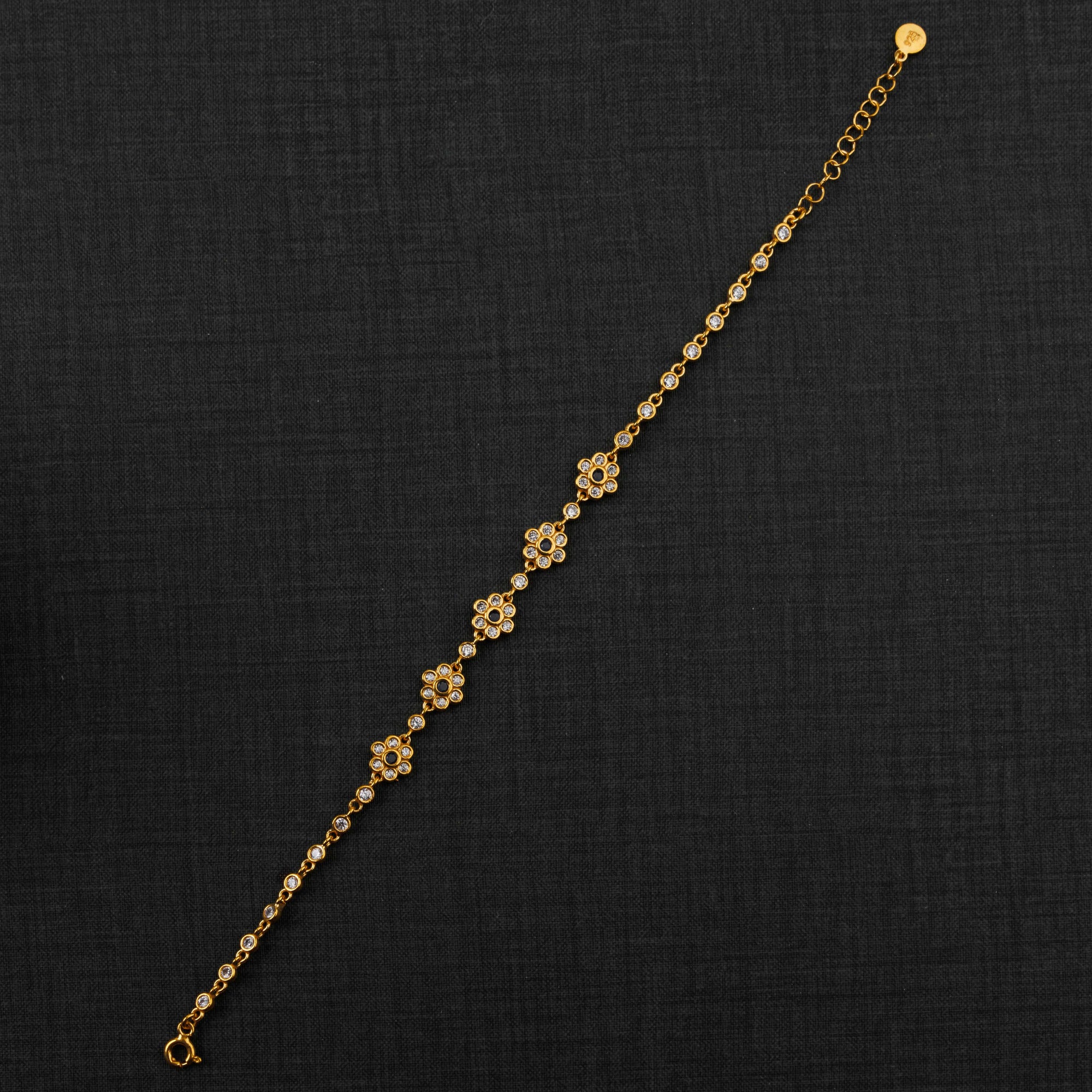 Zircon Bracelet (D8) - Silver 925 & Gold Plated