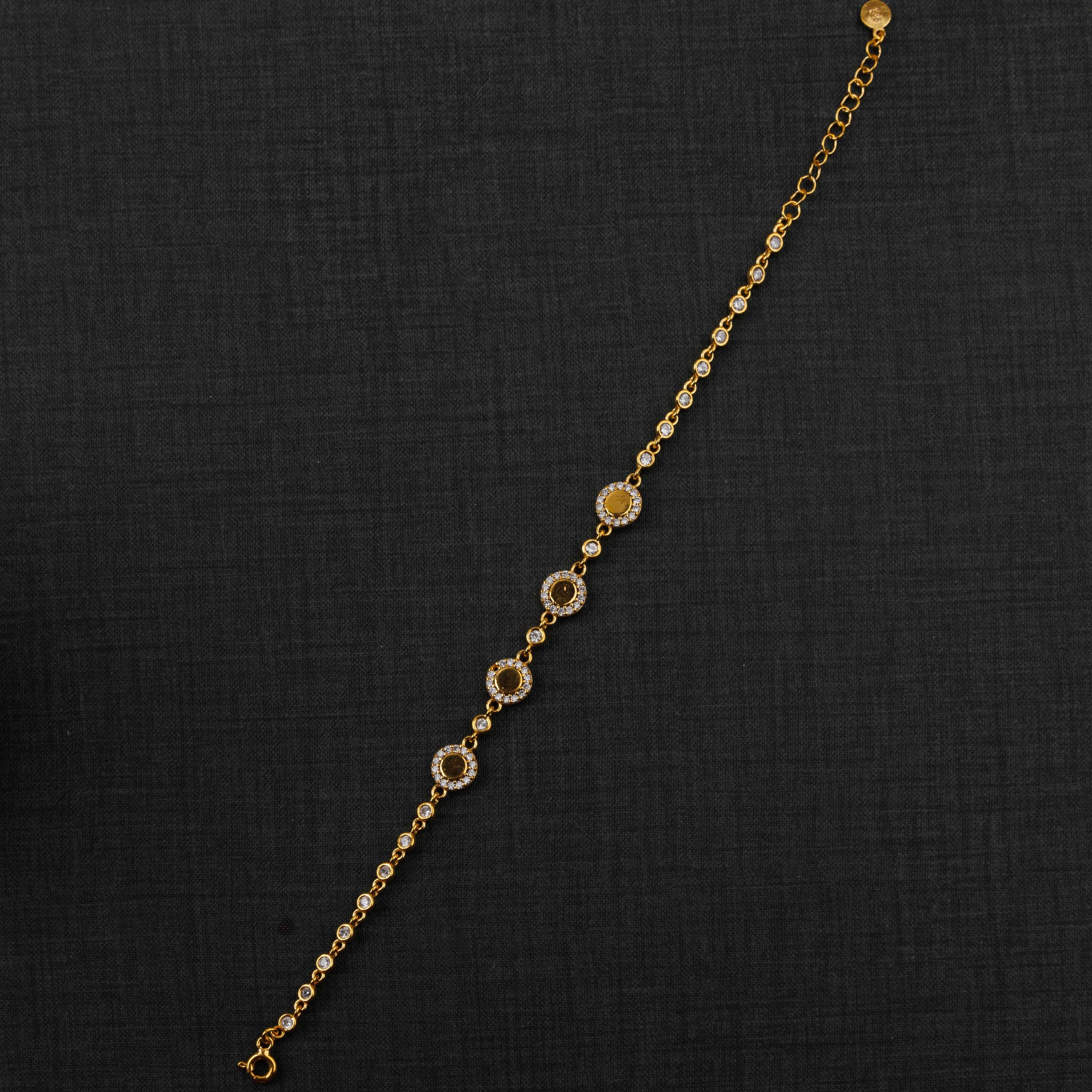 Zircon Bracelet (D9) - Silver 925 & Gold Plated