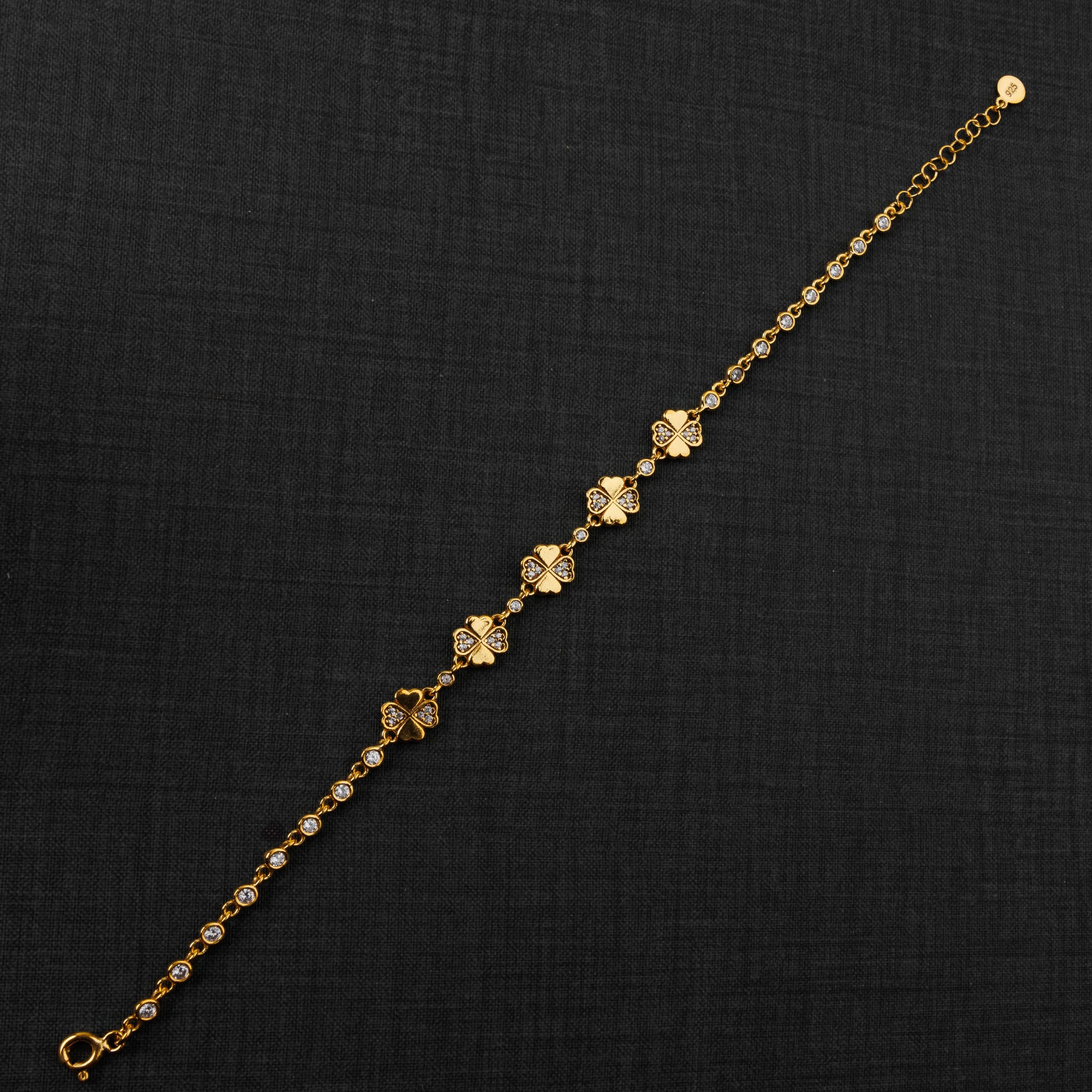 Zircon Bracelet (D5) - Silver 925 & Gold Plated