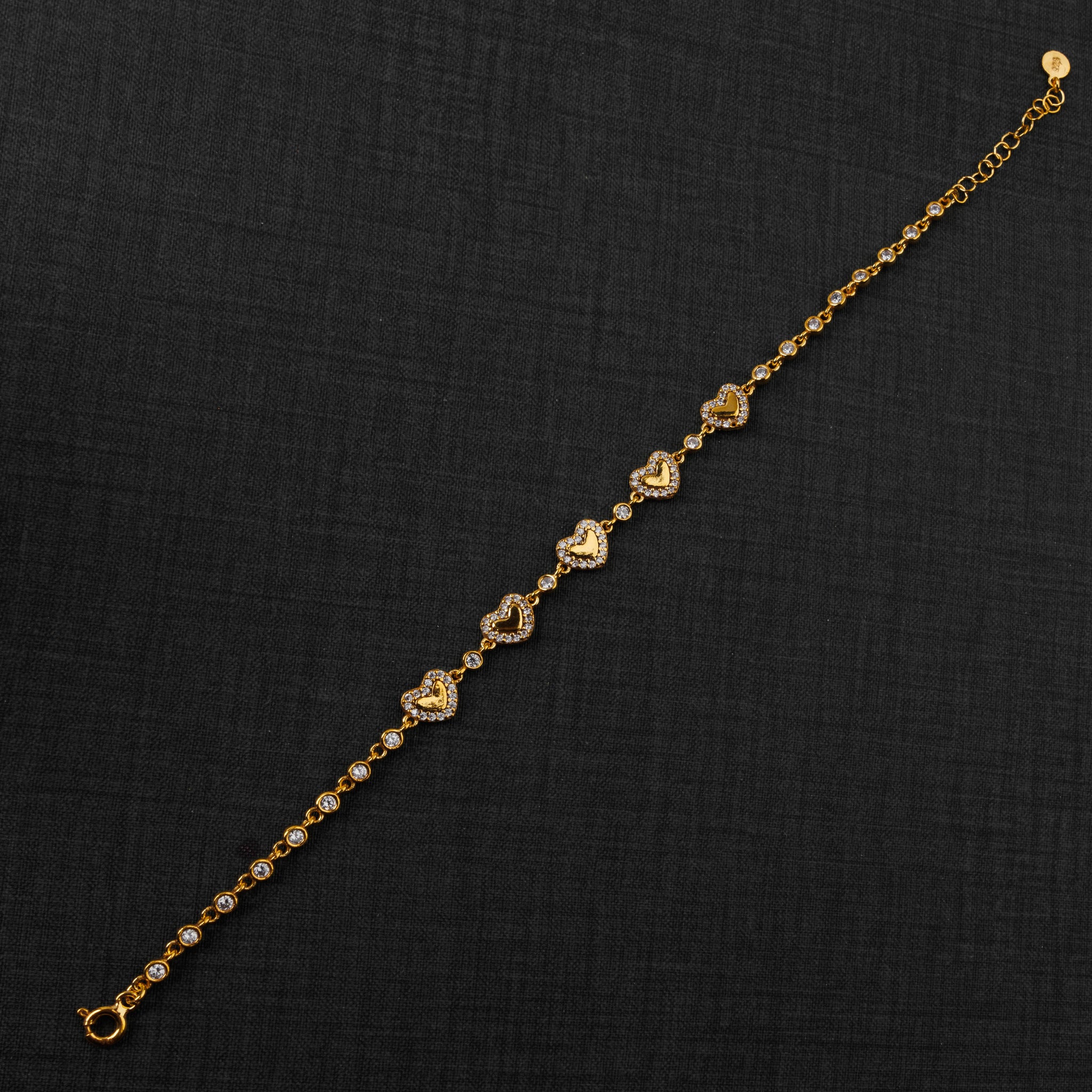 Zircon Bracelet (D10) - Silver 925 & Gold Plated