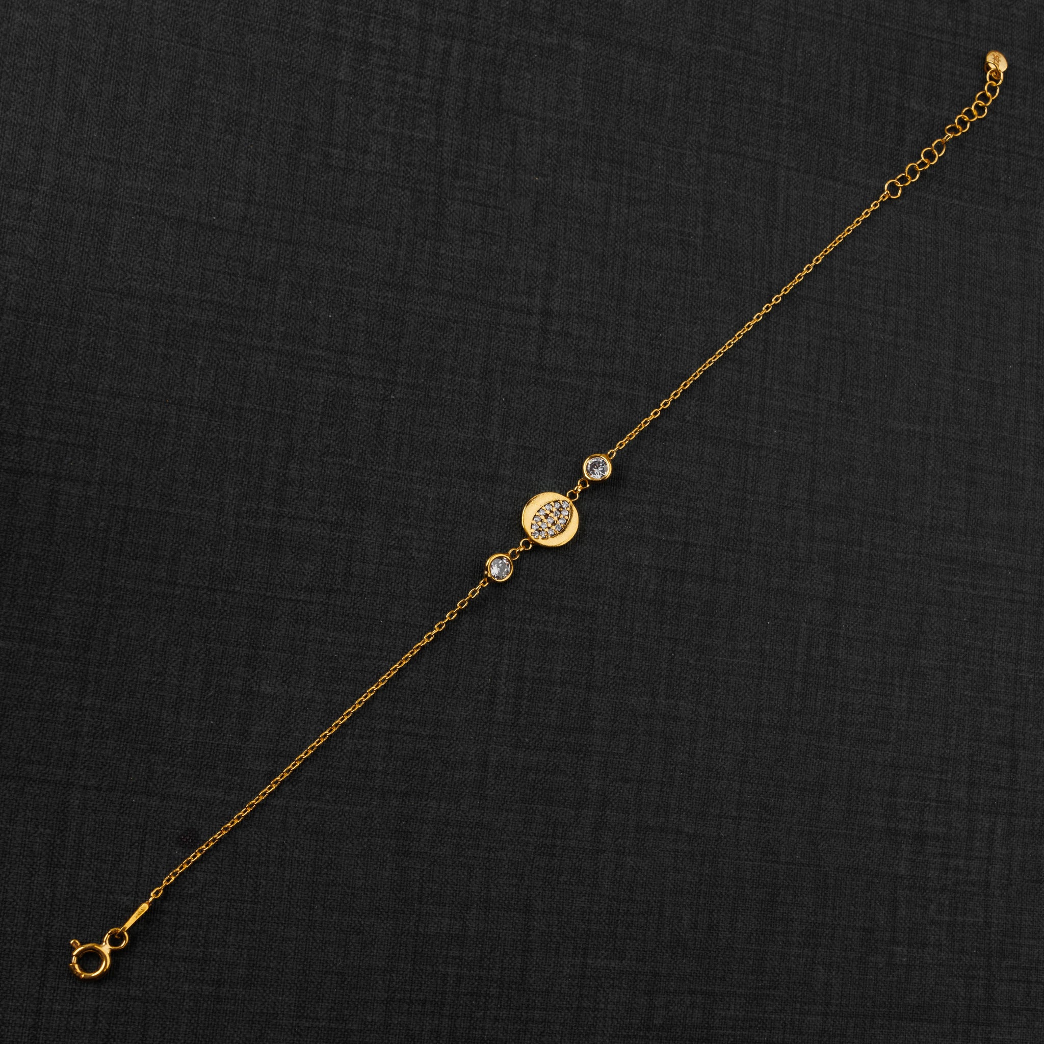 Zircon Bracelet (D3) - Silver 925 & Gold Plated