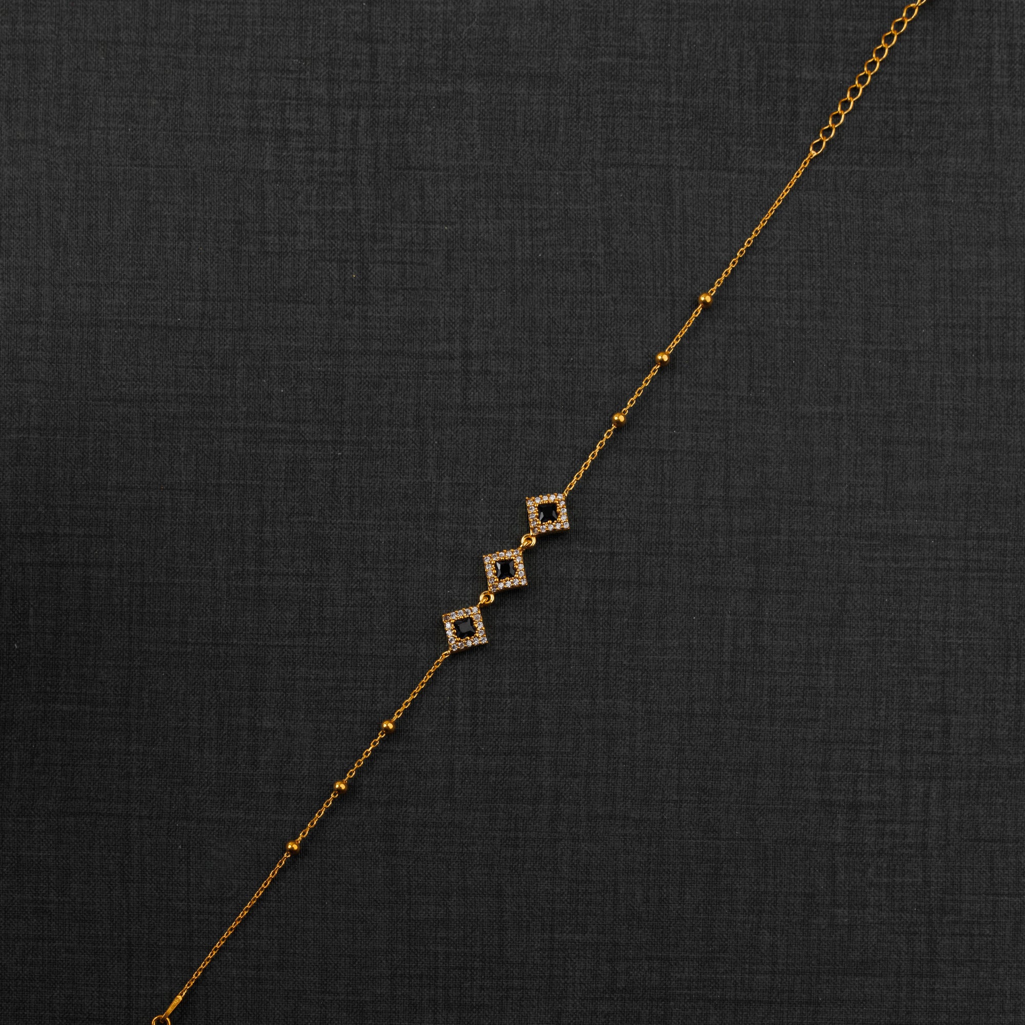 Zircon Bracelet (D12) - Silver 925 & Gold Plated