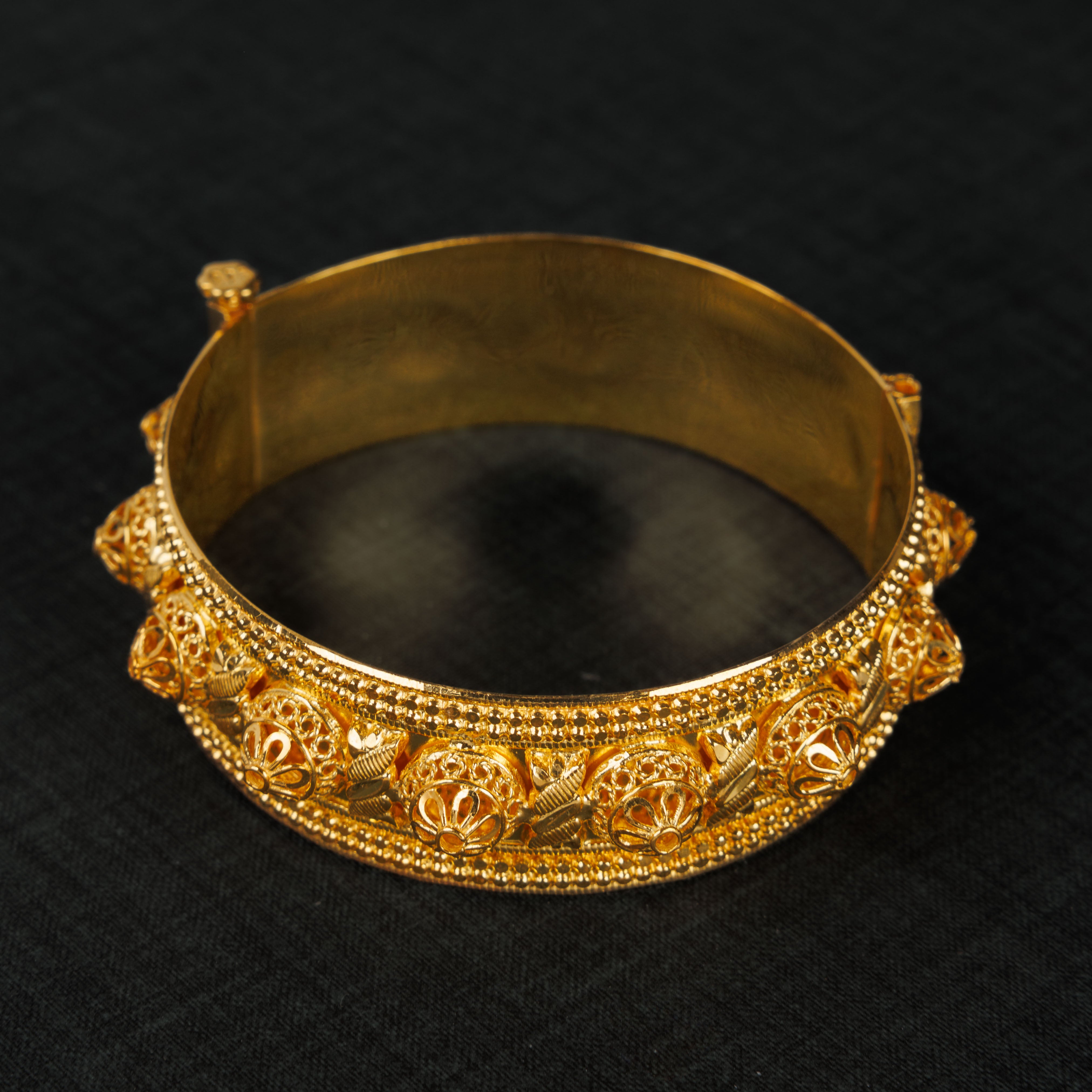 Mushawak Bangle (D48) - Silver 925 & Gold Plated