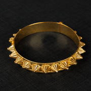 Thin Mushawak Bangle (D16) - 925 Silver & 24K Gold Plated