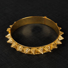 Bangle Thin Mushawak (D16) - Silver 925 و Gold Plated