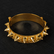 Thin Mushawak Bangle (D13) - 925 Silver & 24K Gold Plated