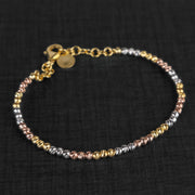 سوار الكفة متعدد الألوان (D23) - Silver 925 و Gold Plated