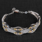سوار الكفة متعدد الألوان (D16) - Silver 925 و Gold Plated