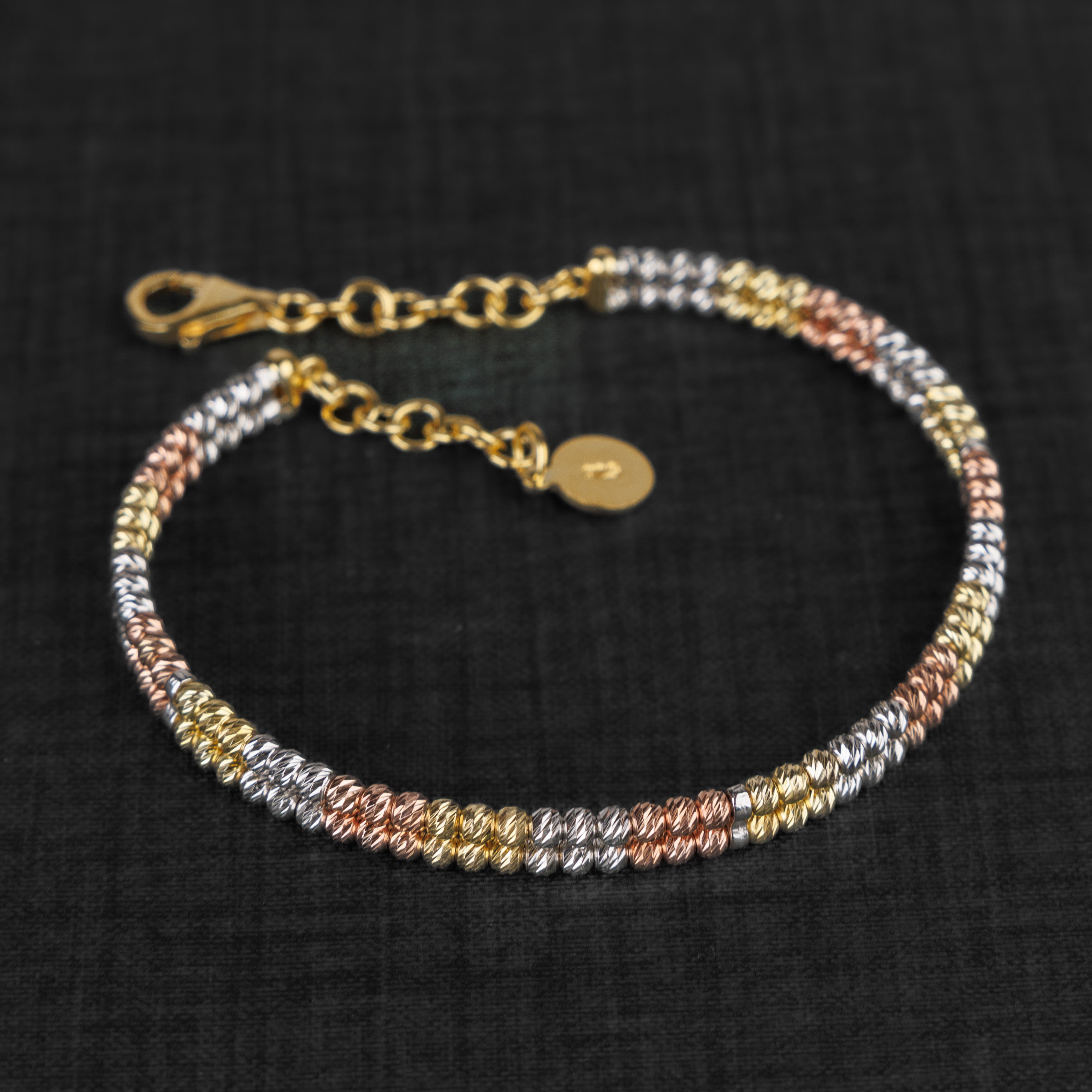 سوار الكفة متعدد الألوان (D17) - Silver 925 و Gold Plated