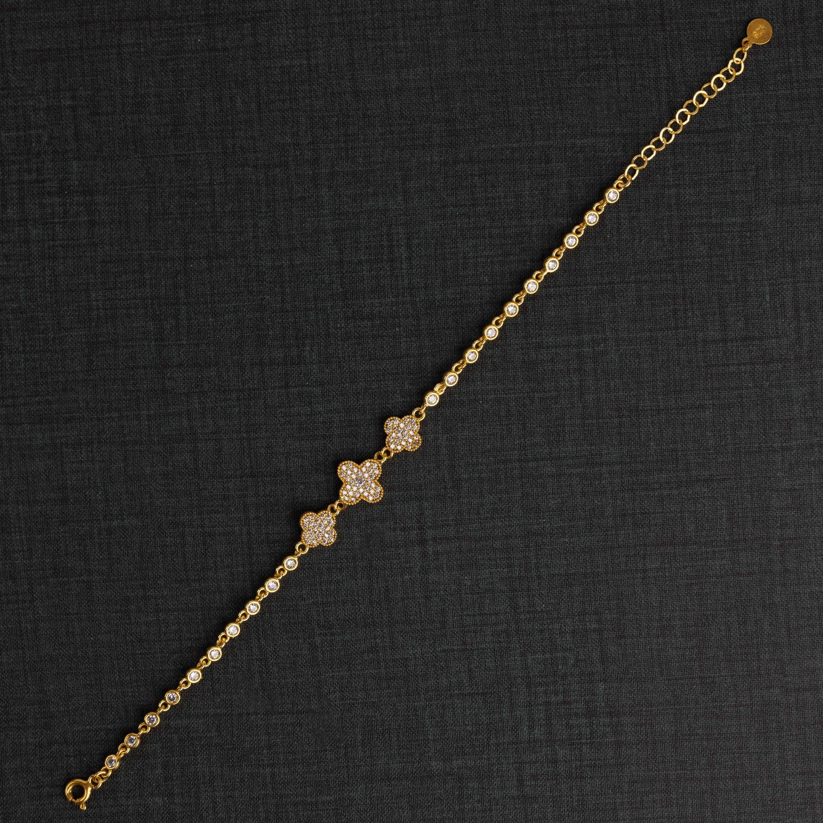 Zircon Bracelet (D11) - Silver 925 & Gold Plated