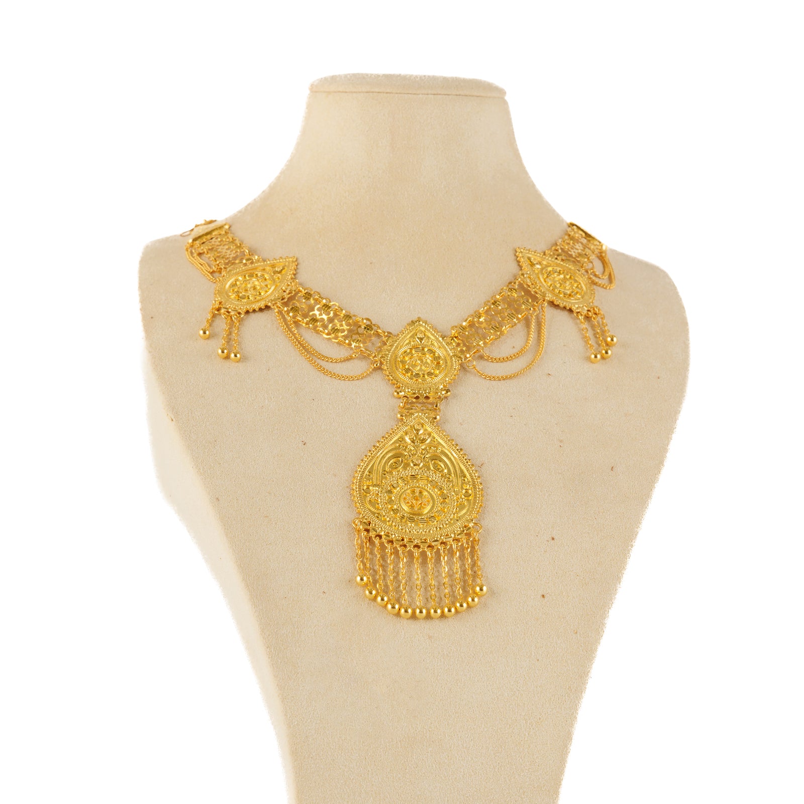 Traditional Necklace (D90)- Silver 925 & Gold Plated