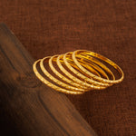 Adult's Bangles (D66-K) - Silver 925 & Gold Plated