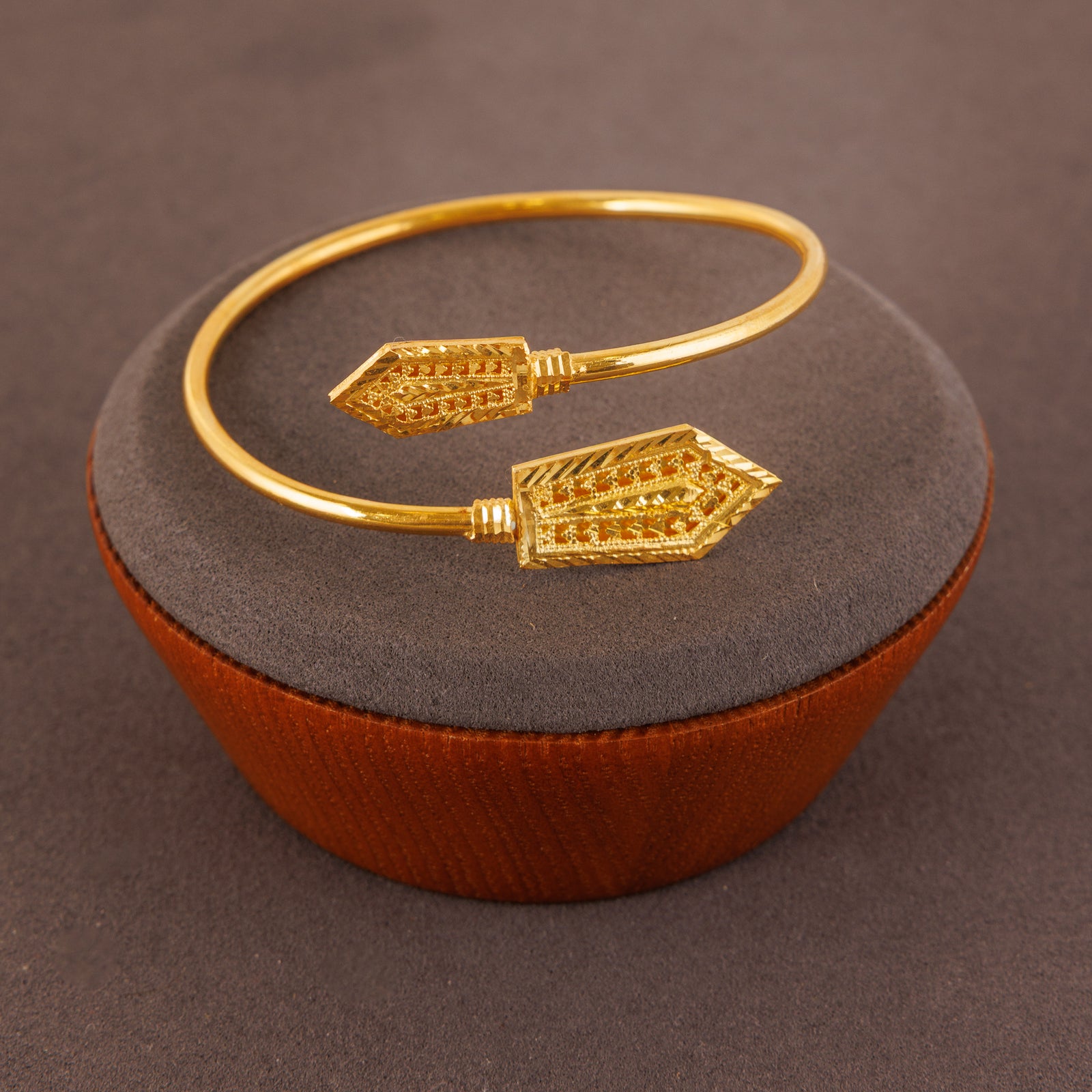 Traditional Free Size  Kara (D2)  - Silver 925 & Gold Plated