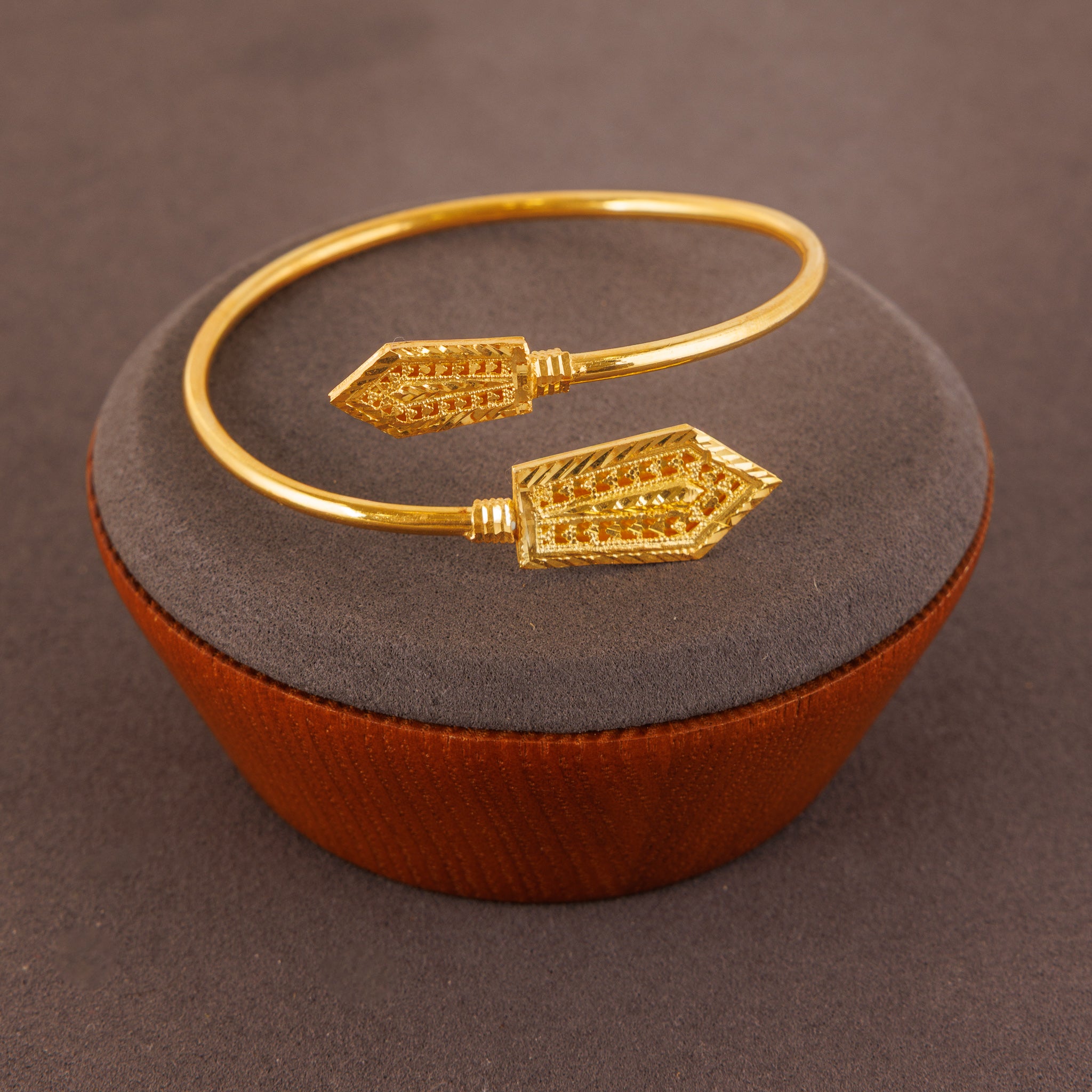 Traditional Free Size  Kara (D2)  - Silver 925 & Gold Plated