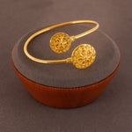 Traditional Free Size  Kara (D4)  - Silver 925 & Gold Plated