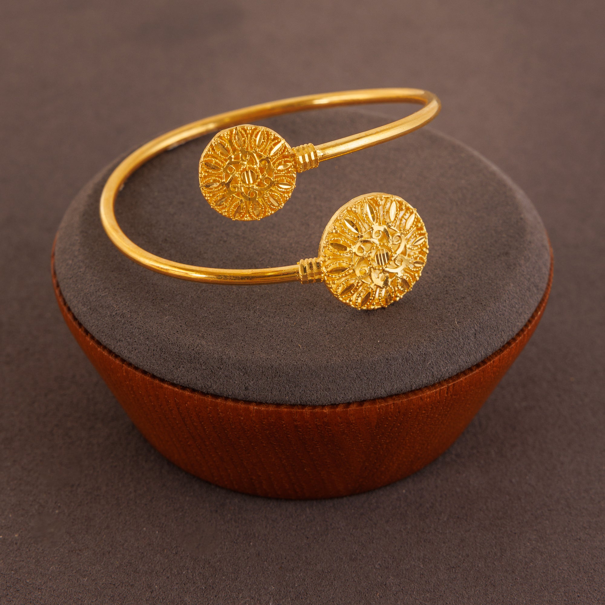 Traditional Free Size  Kara (D3)  - Silver 925 & Gold Plated