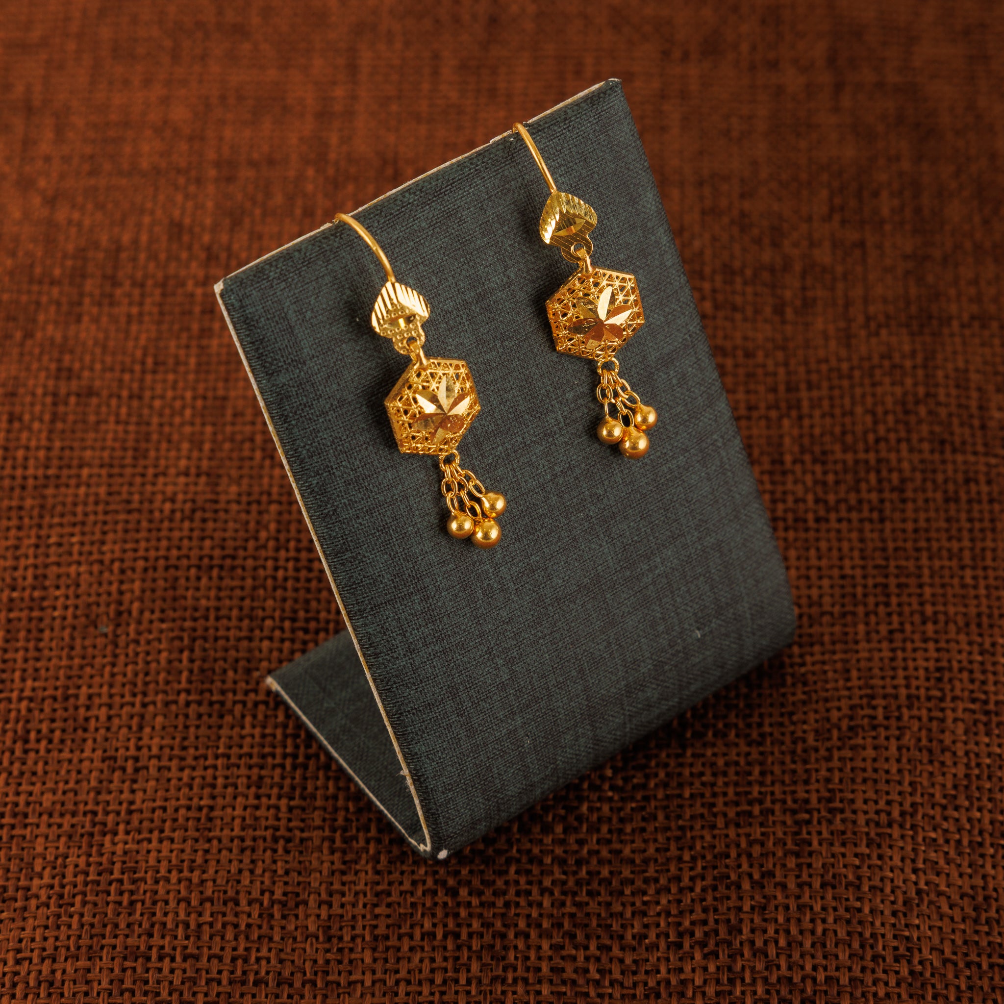 Kid's Hexa Earrings (D3) - Silver 925 & Gold Plated